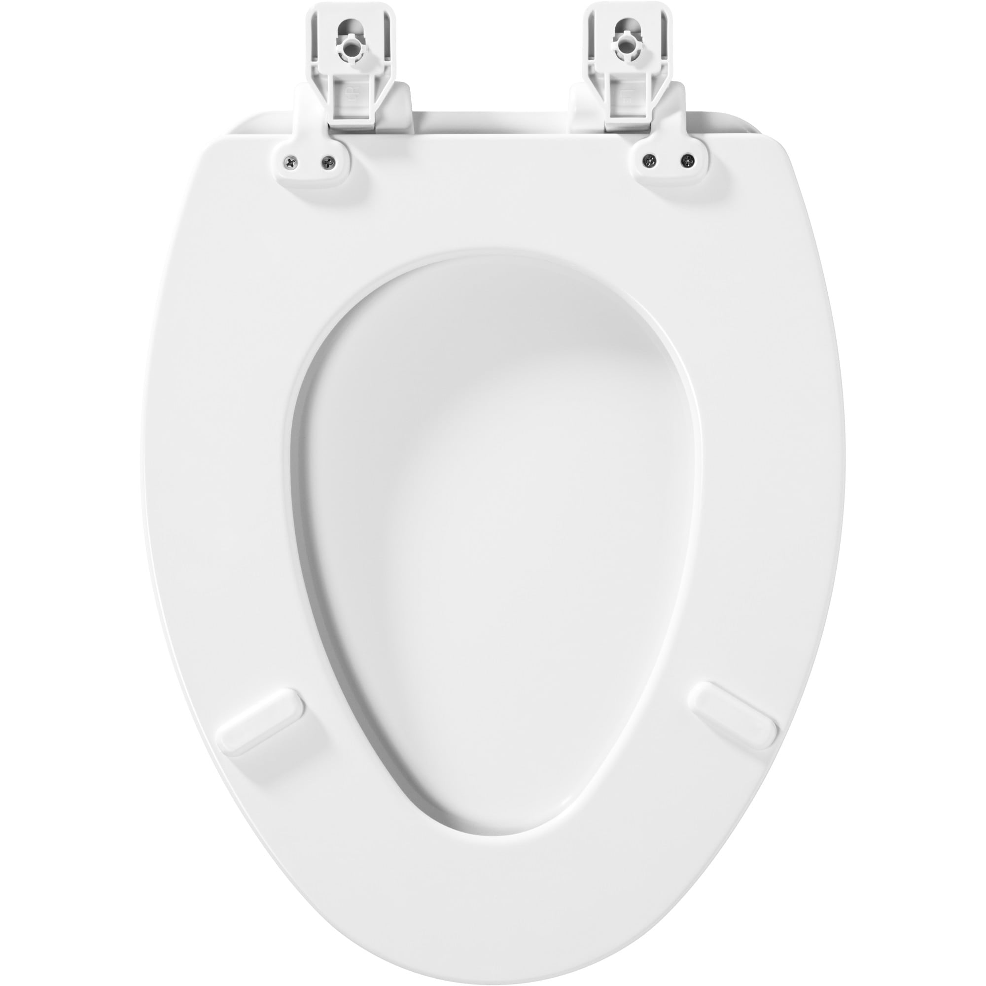 Asiento de baño alargado blanco de madera con cierre suave Mayfair by Bemis Lannon