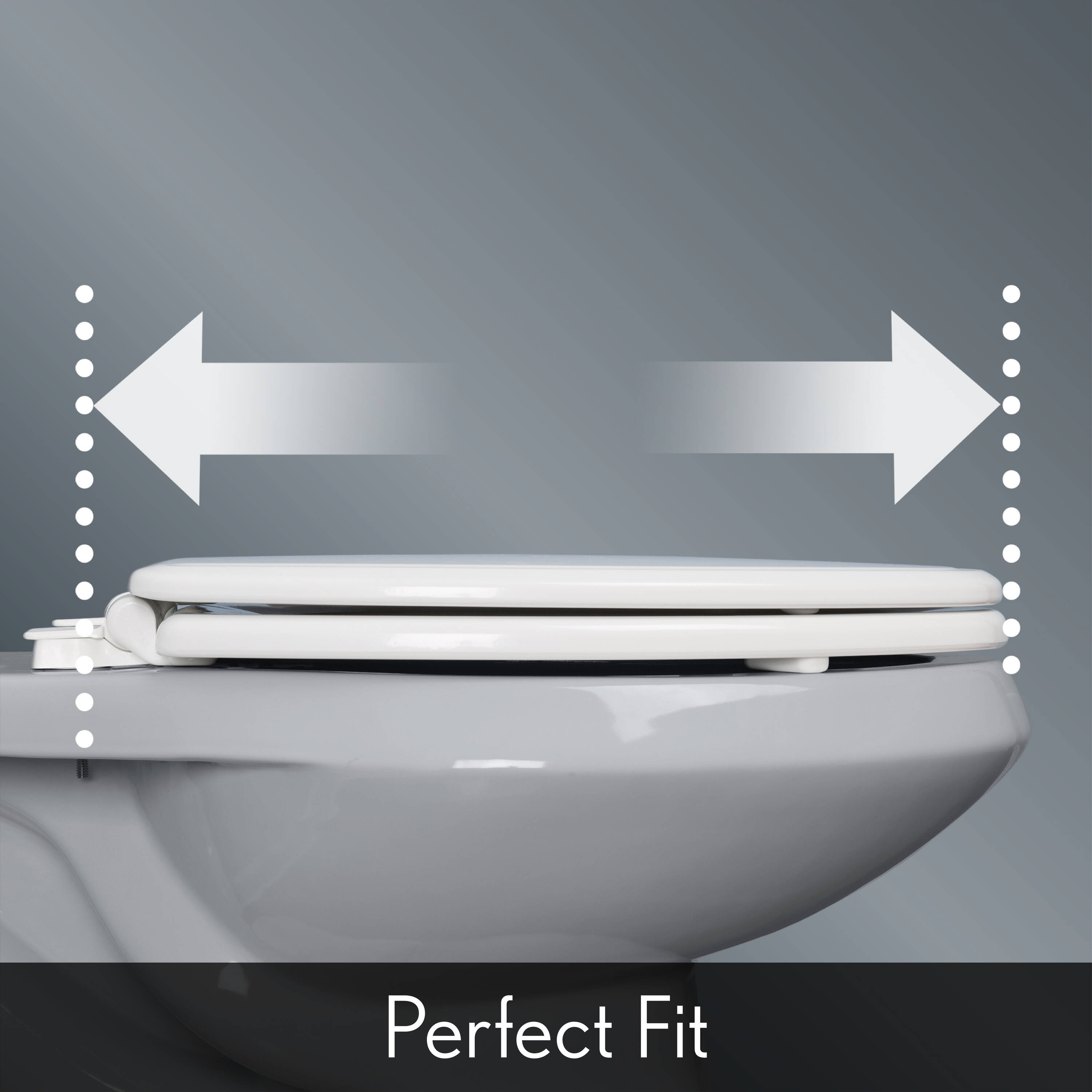 Asiento de baño alargado blanco de madera con cierre suave Mayfair by Bemis Lannon