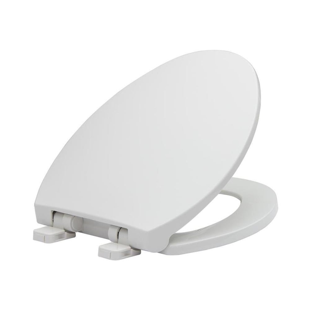 Asiento de baño alargado de plástico blanco de cierre suave Proyecto Fuente HY-PP03