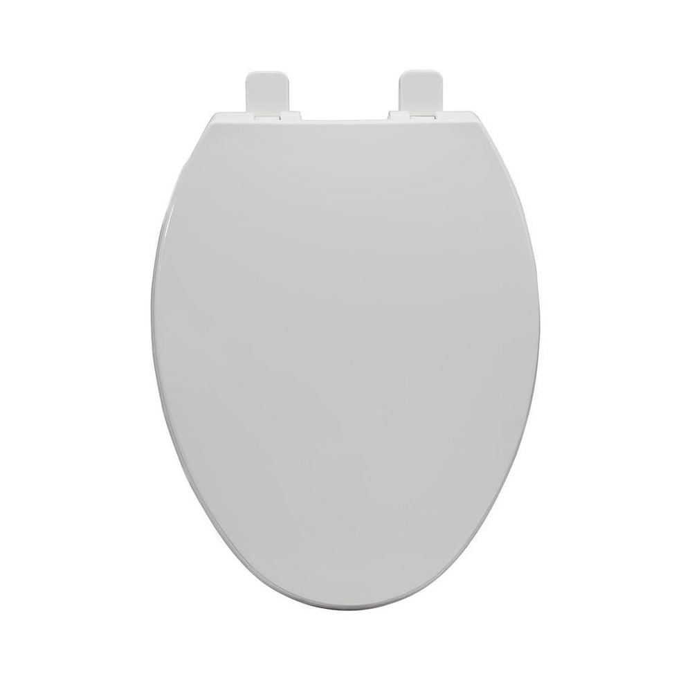 Asiento de baño alargado de plástico blanco de cierre suave Proyecto Fuente HY-PP03