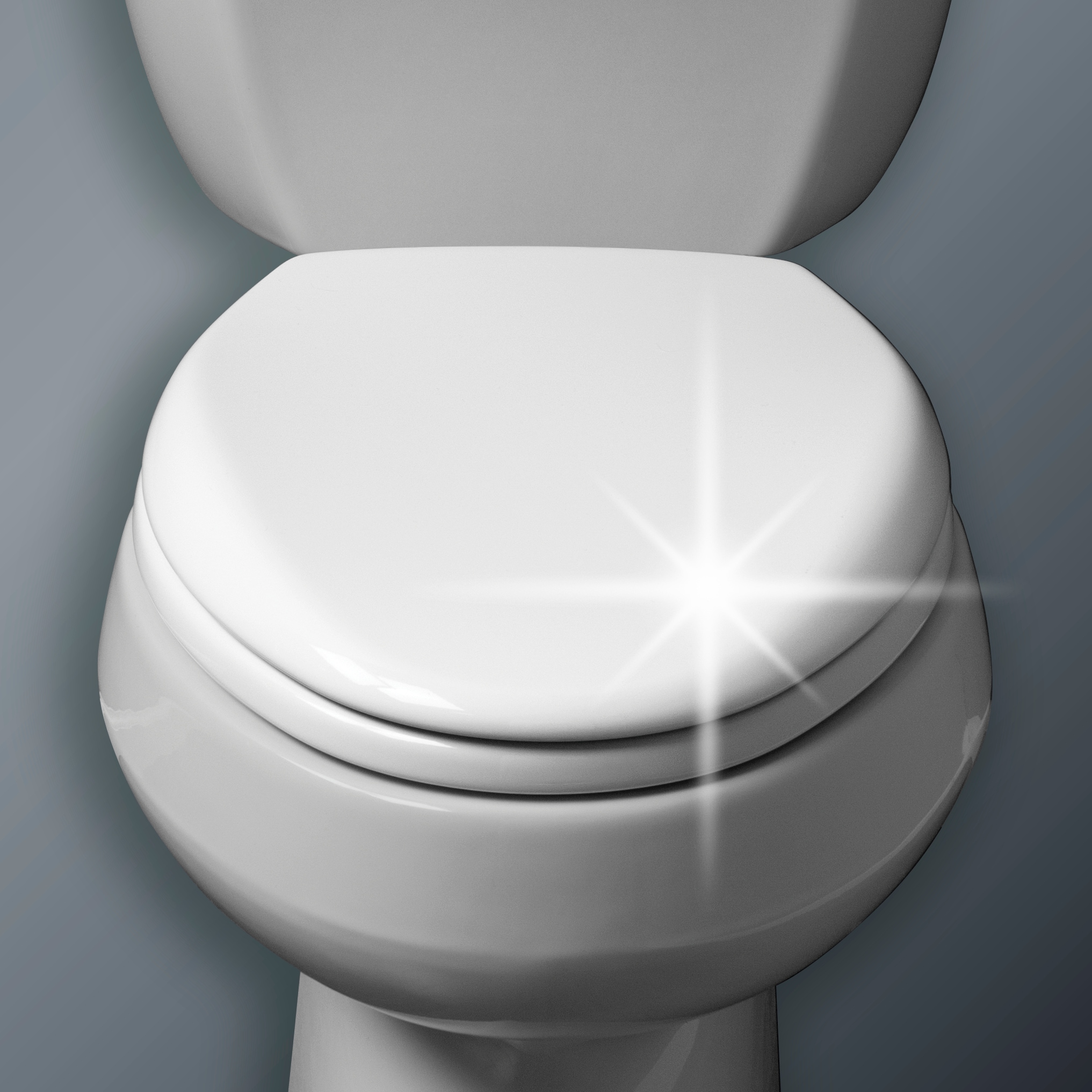 Asiento de baño acolchado alargado Mayfair de Bemis Eden en vinilo blanco 1713ECA 000
