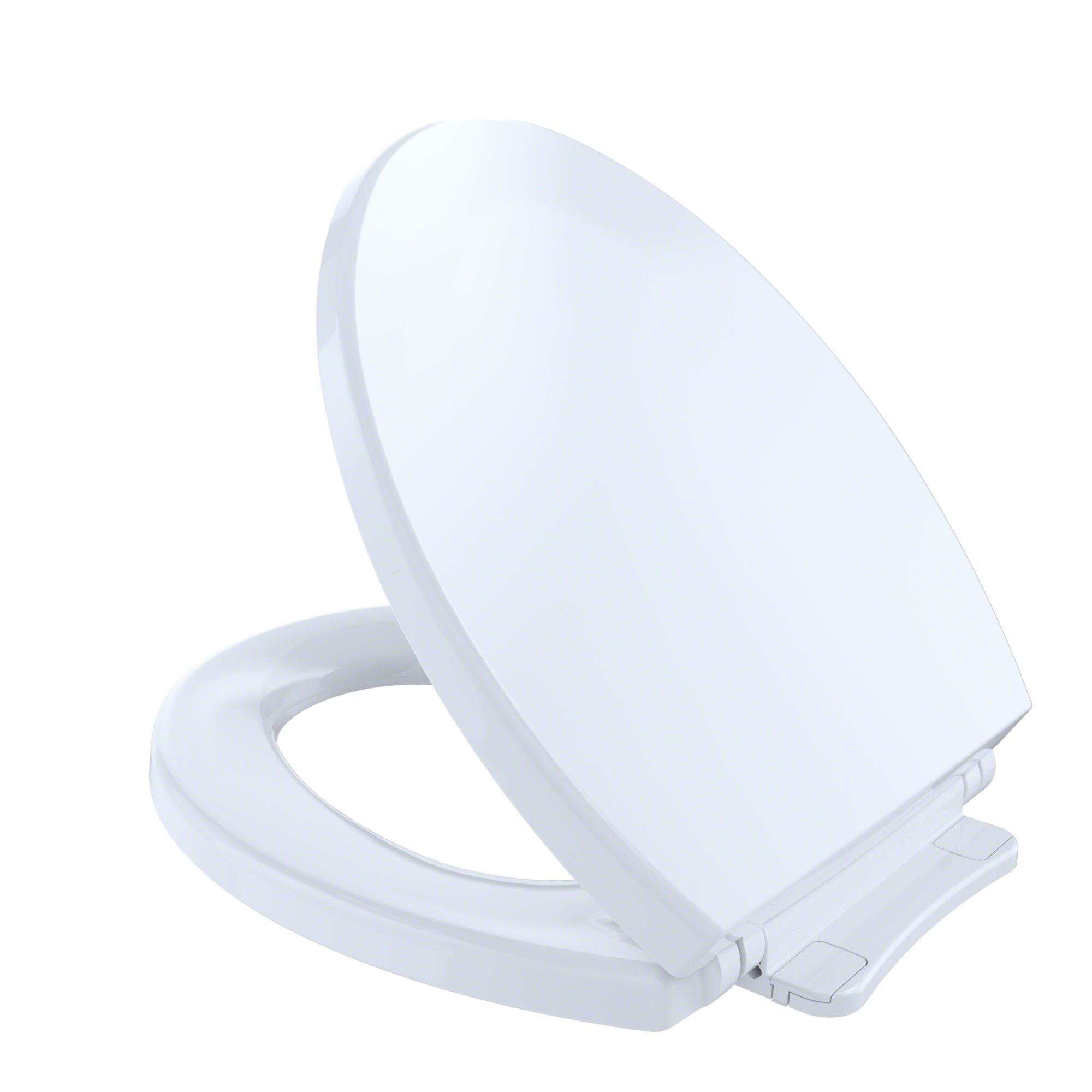 Asiento de inodoro redondo en plástico con cierre suave en color blanco algodón TOTO SS113-01