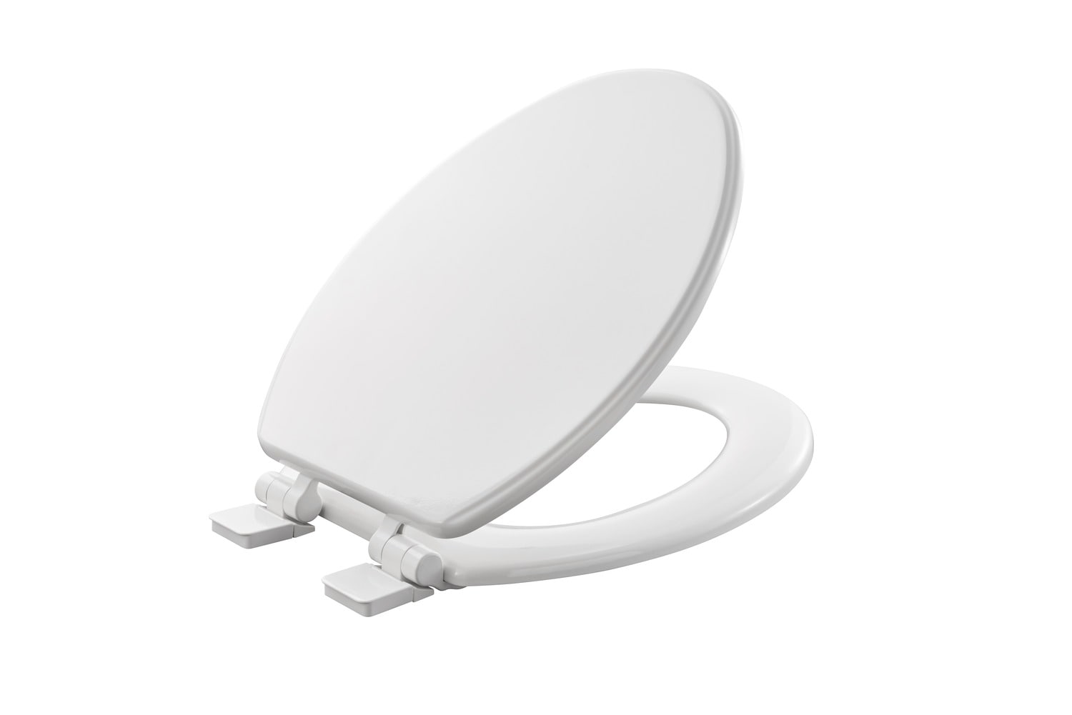 Asiento de baño alargado con cierre suave Moments Wood Blanco de American Standard