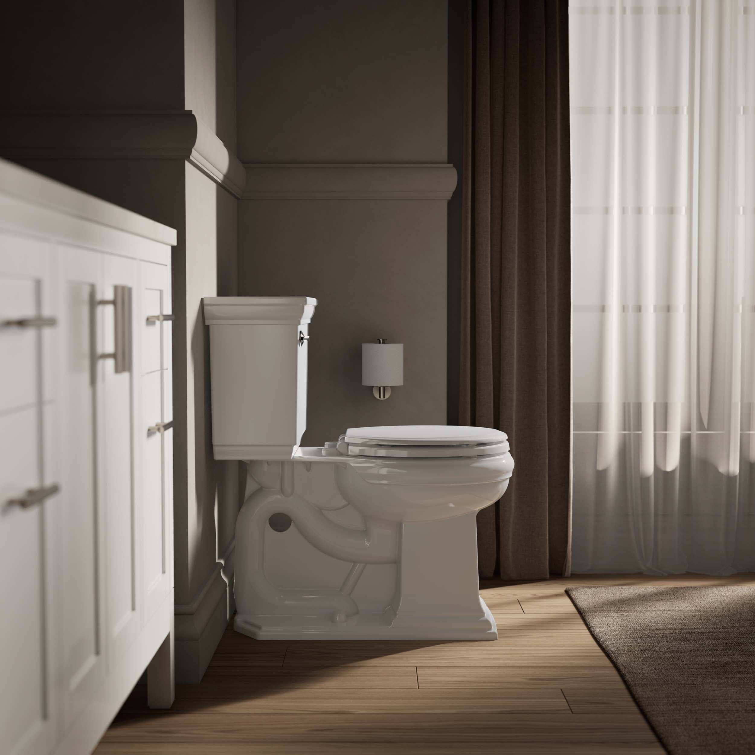 Asiento de inodoro KOHLER Ridgewood de Madera Blanco Redondo con Cierre Suave 20455-0