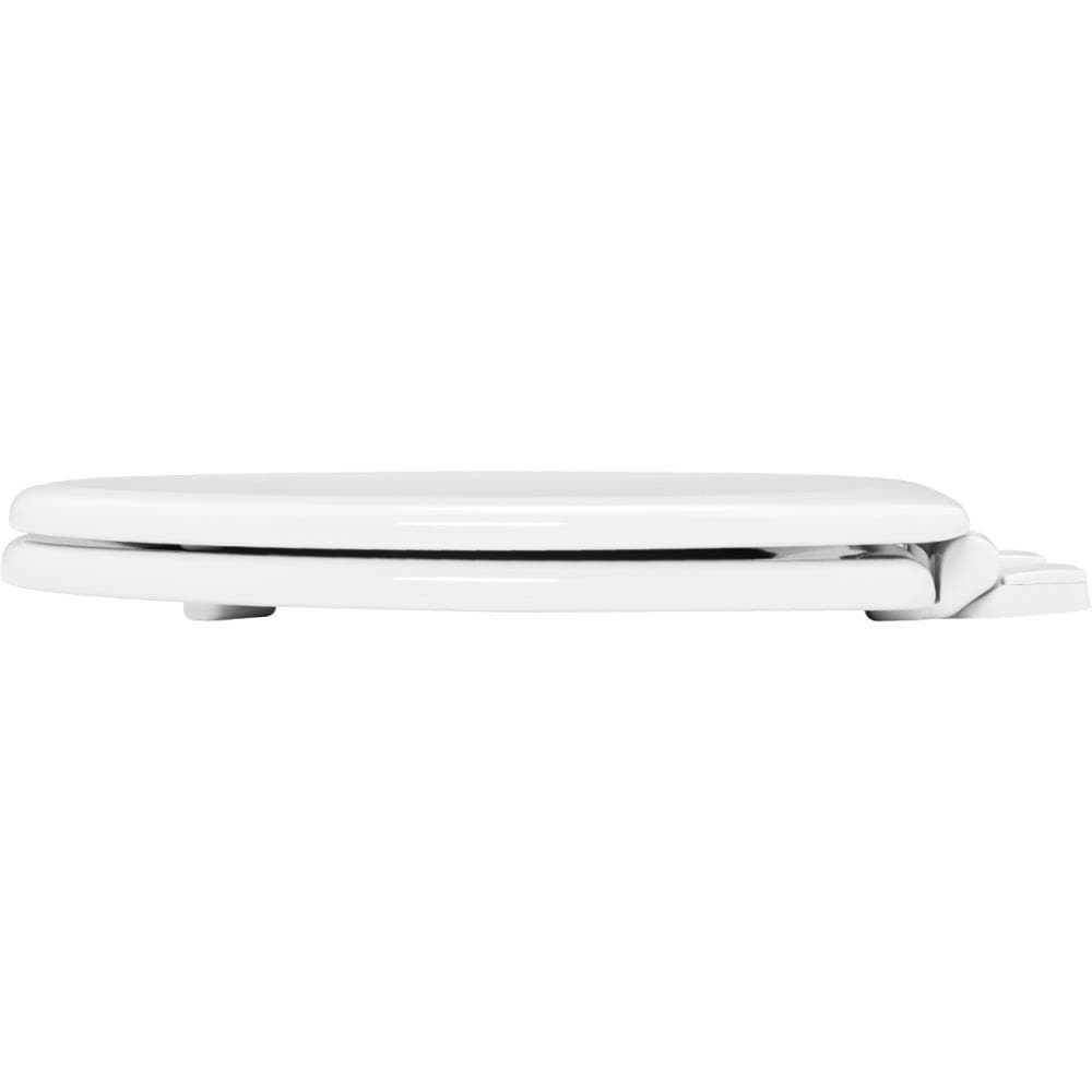 Asiento de Inodoro Redondo Suave con Cierre Suave en Madera Blanca Lannon de Mayfair
