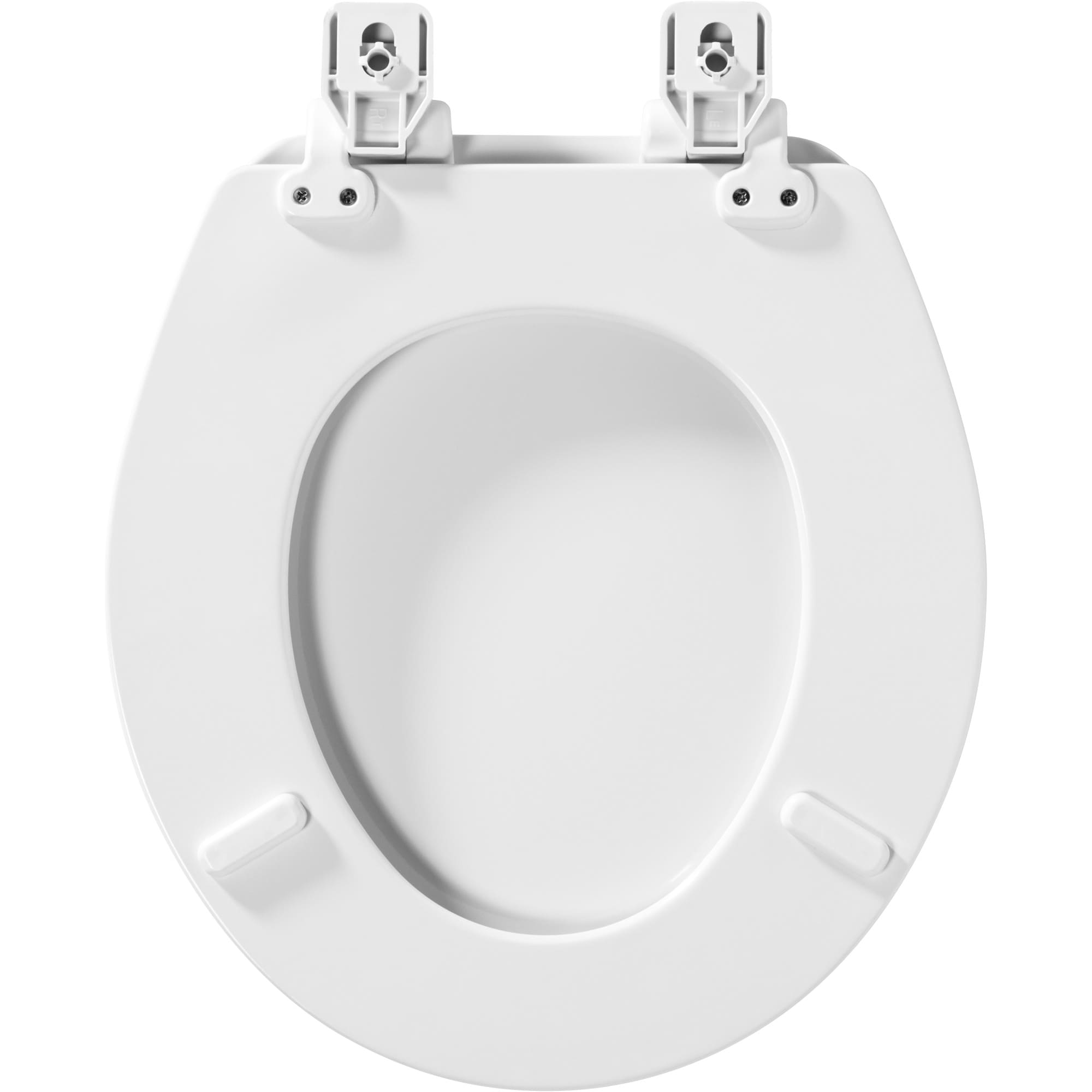Asiento de Inodoro Redondo Suave con Cierre Suave en Madera Blanca Lannon de Mayfair