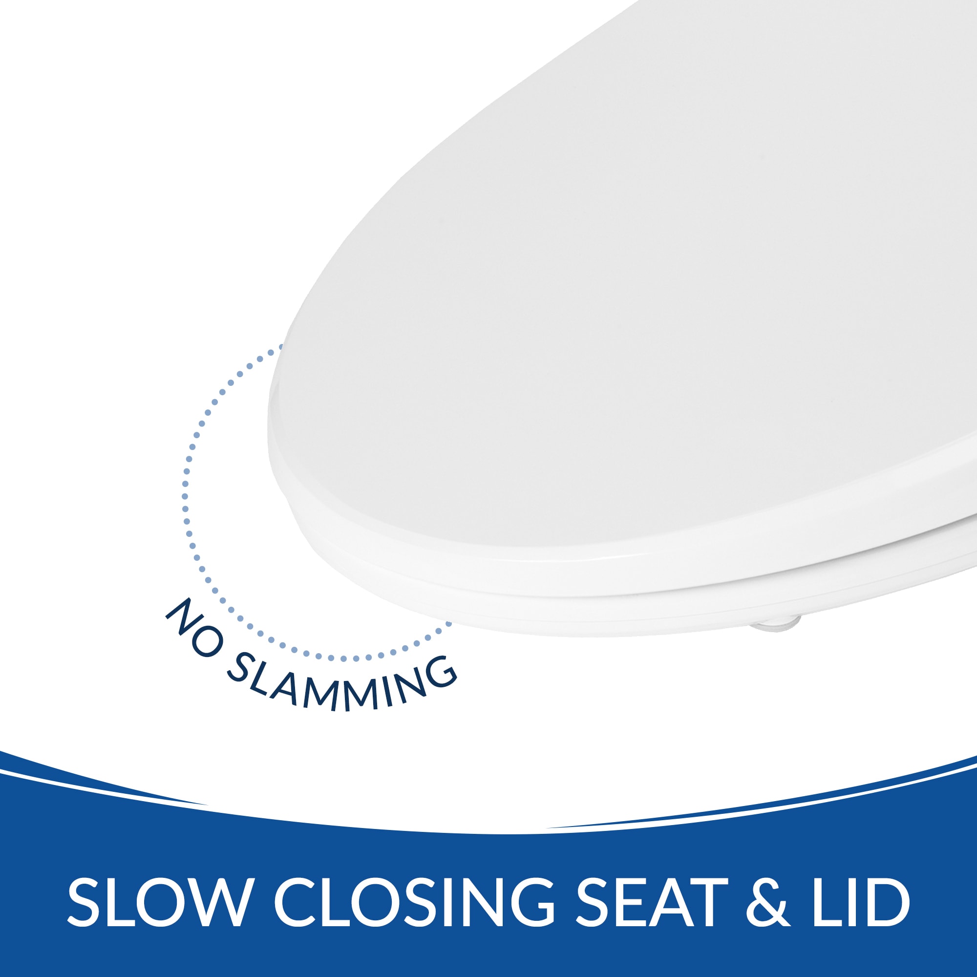 Asiento de Bidé Redondo Blanco de Plástico con Cierre Suave BB-2000 Bio Bidet