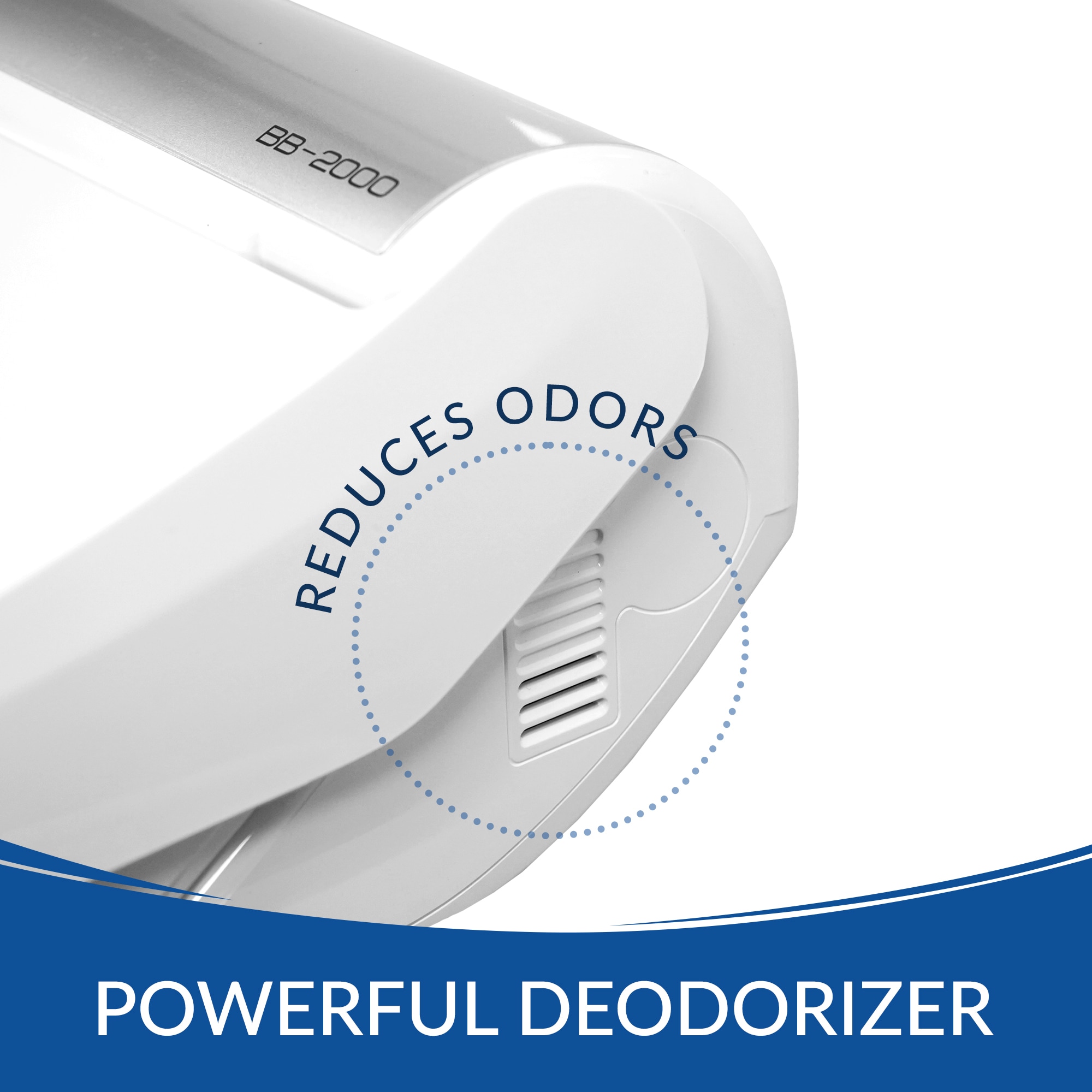 Asiento de Bidé Redondo Blanco de Plástico con Cierre Suave BB-2000 Bio Bidet