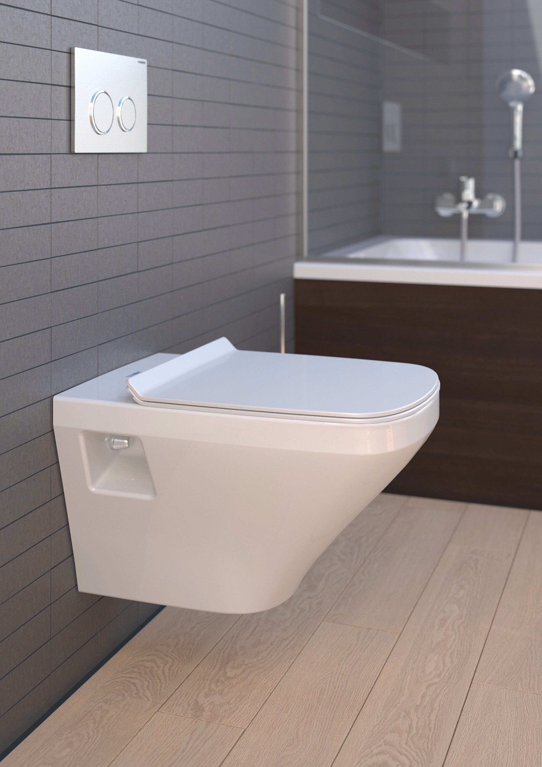 Asiento de retrete alargado blanco de cierre suave de plástico Duravit DuraStyle