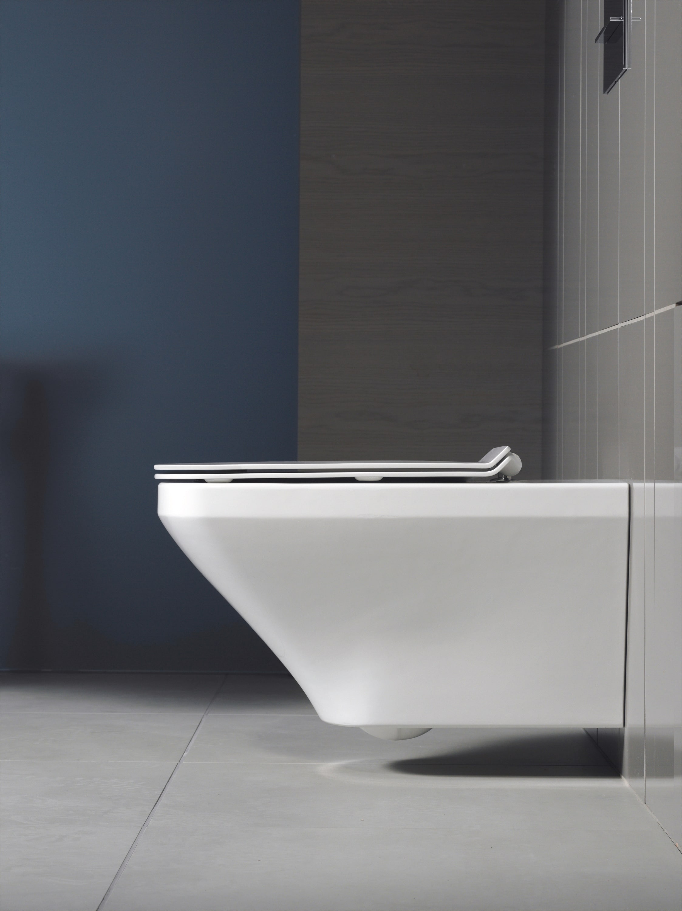 Asiento de retrete alargado blanco de cierre suave de plástico Duravit DuraStyle
