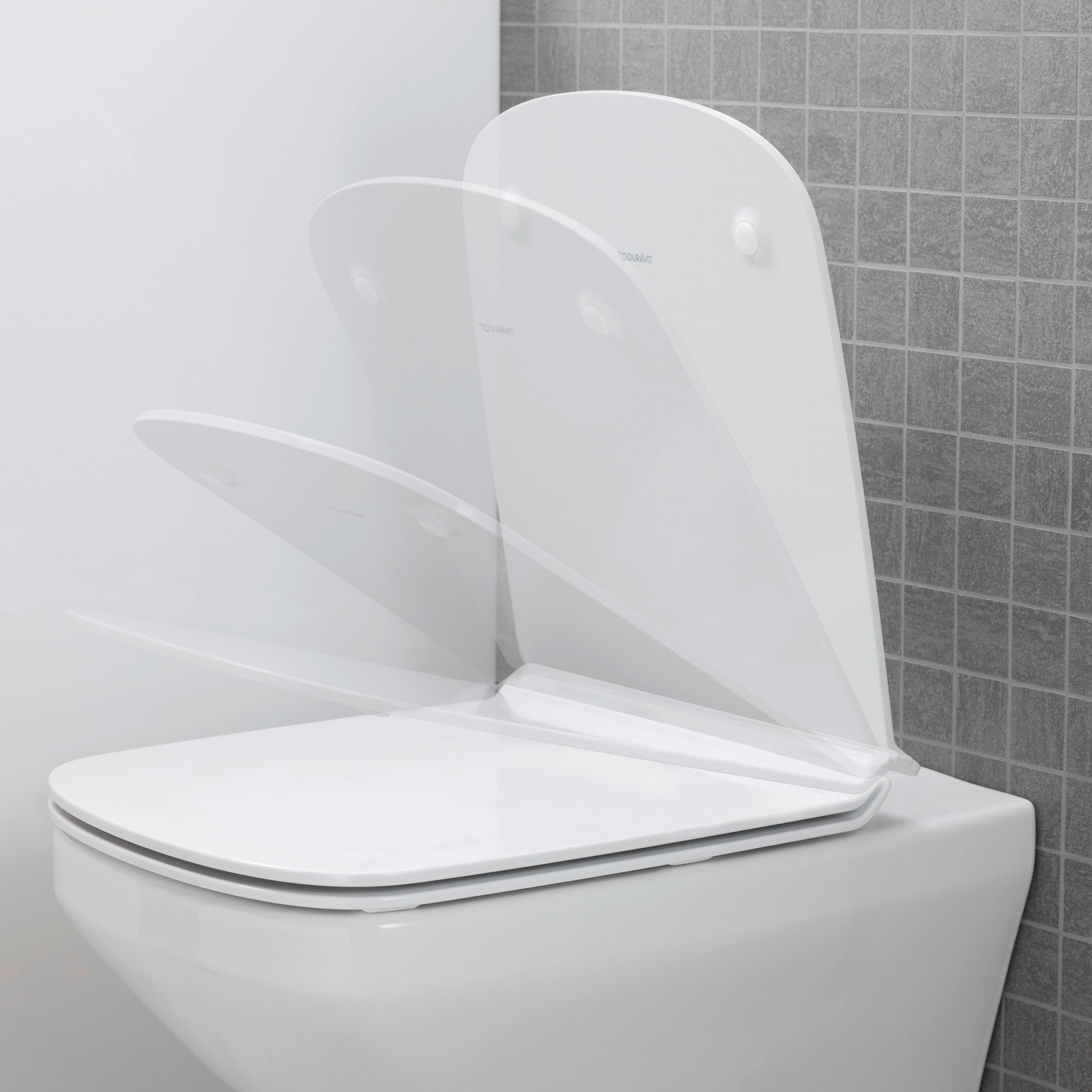 Asiento de retrete alargado blanco de cierre suave de plástico Duravit DuraStyle
