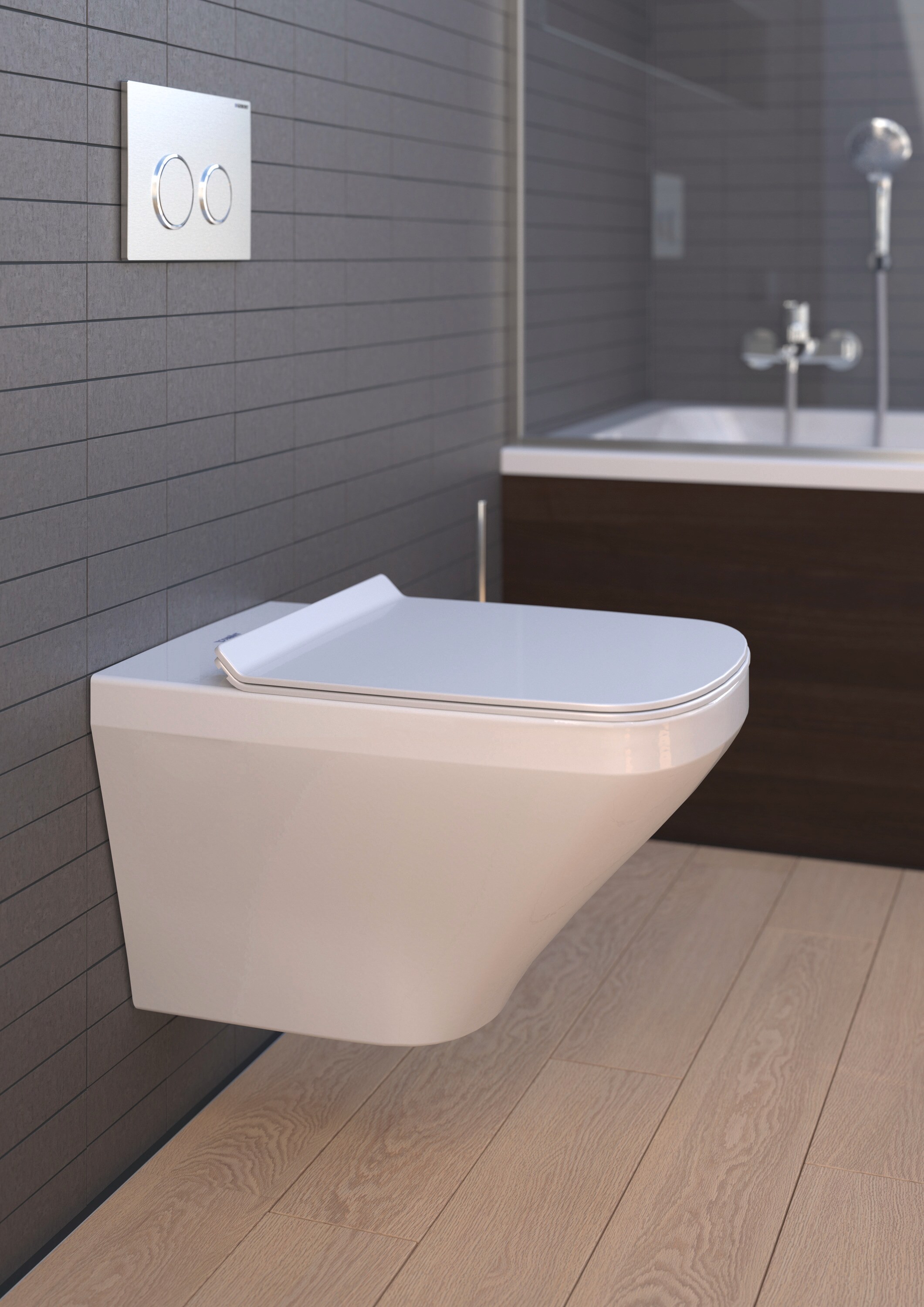 Asiento de retrete alargado blanco de cierre suave de plástico Duravit DuraStyle