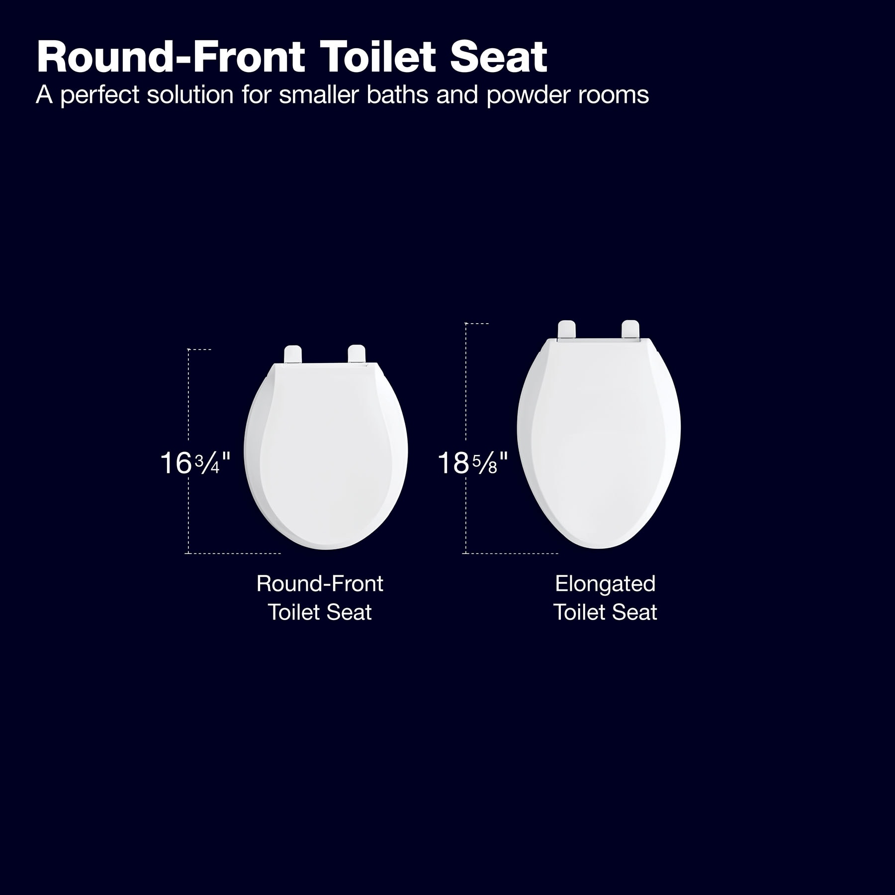 Asiento de Inodoro Redondo Blanco con Cierre Suave Drift Tab de Plástico KOHLER 29031-A-0