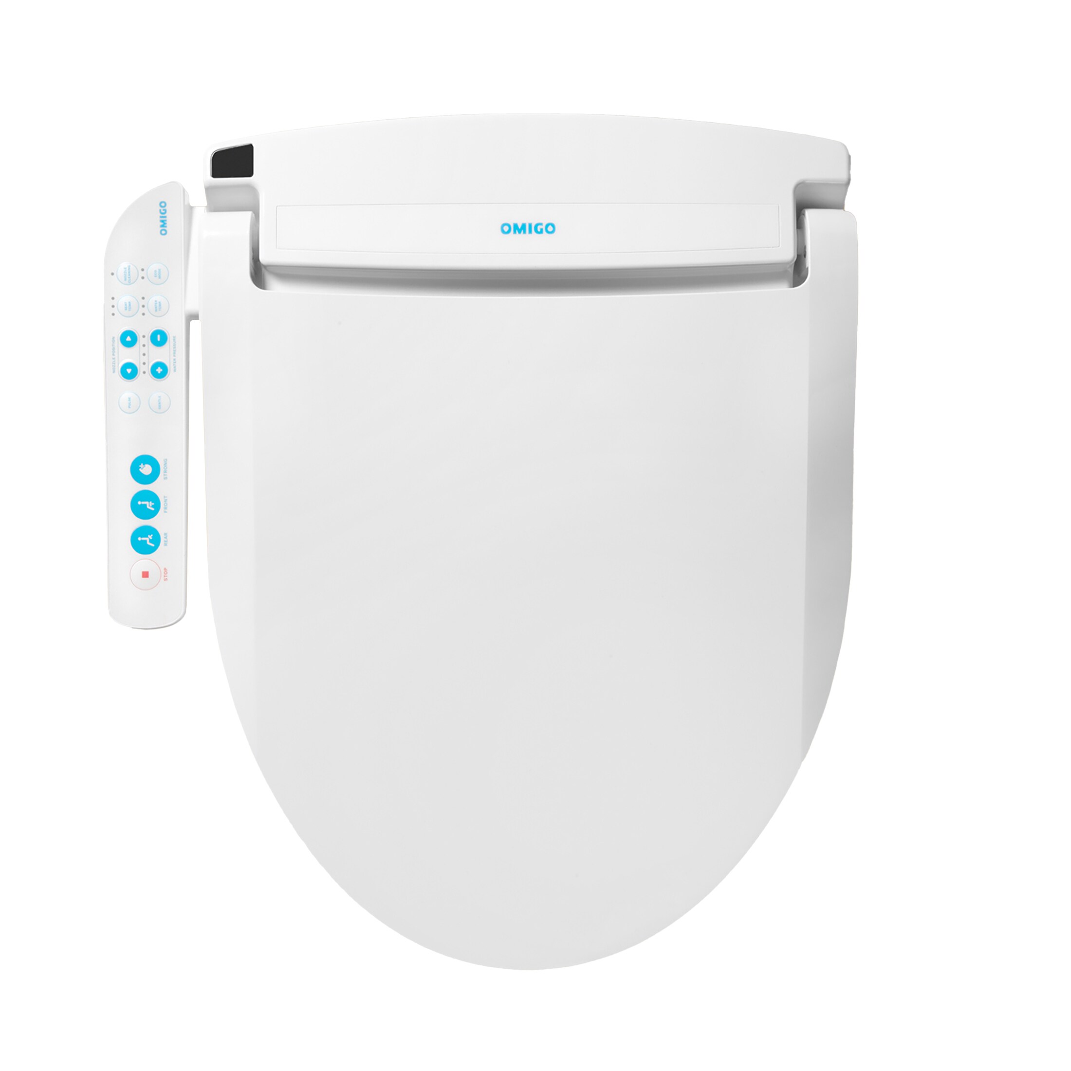 Asiento de inodoro con bidet calentado de cierre suave redondo blanco de plástico Brondell CRDB-RW