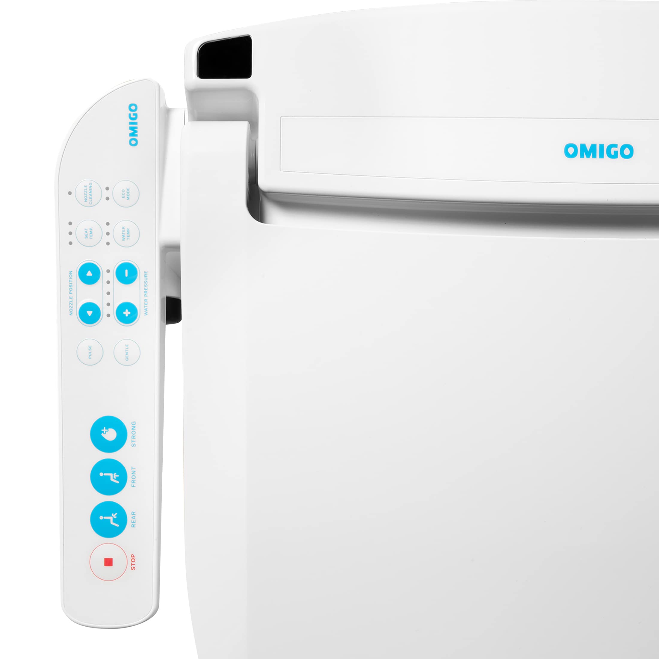 Asiento de inodoro con bidet calentado de cierre suave redondo blanco de plástico Brondell CRDB-RW