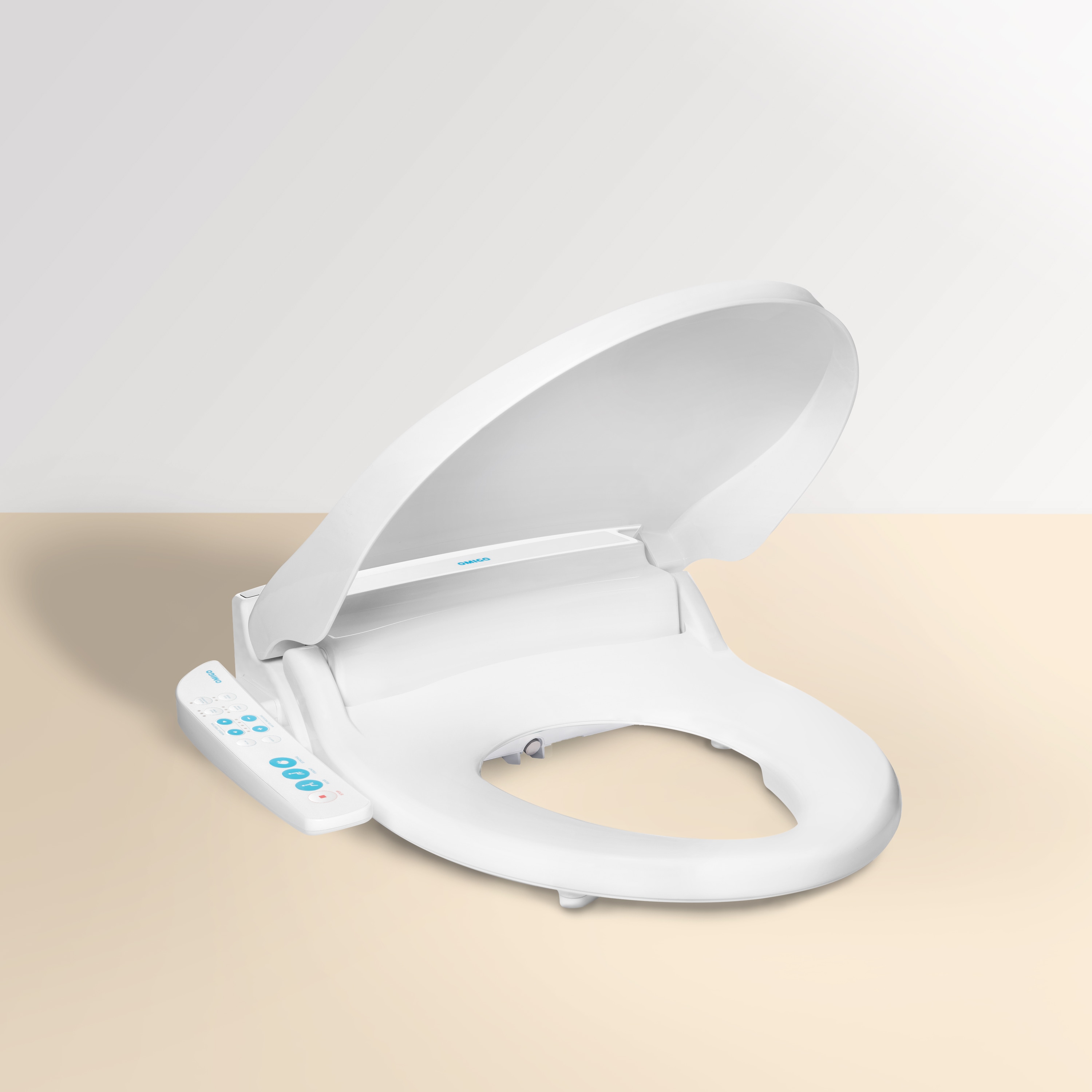 Asiento de inodoro con bidet calentado de cierre suave redondo blanco de plástico Brondell CRDB-RW