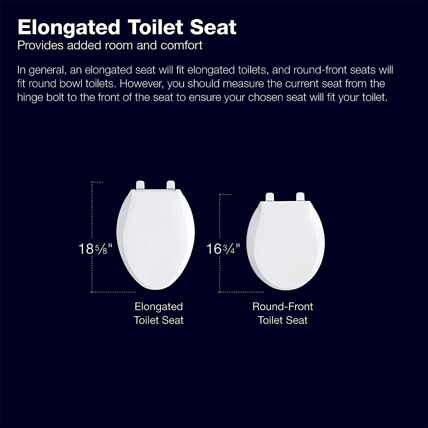 Asiento de baño redondo de plástico blanco con cierre suave - KOHLER 4639-RL-0
