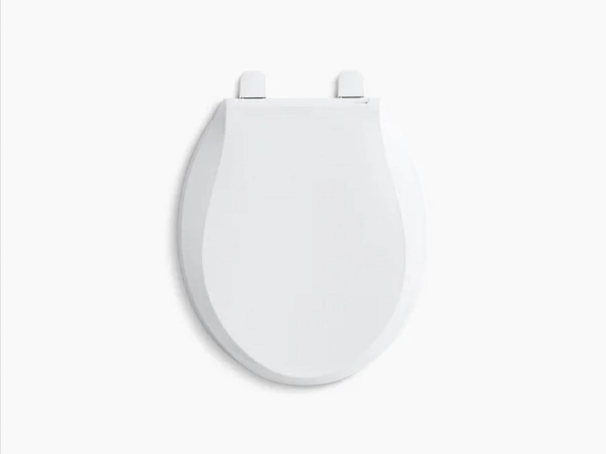 Asiento de baño redondo de plástico blanco con cierre suave - KOHLER 4639-RL-0