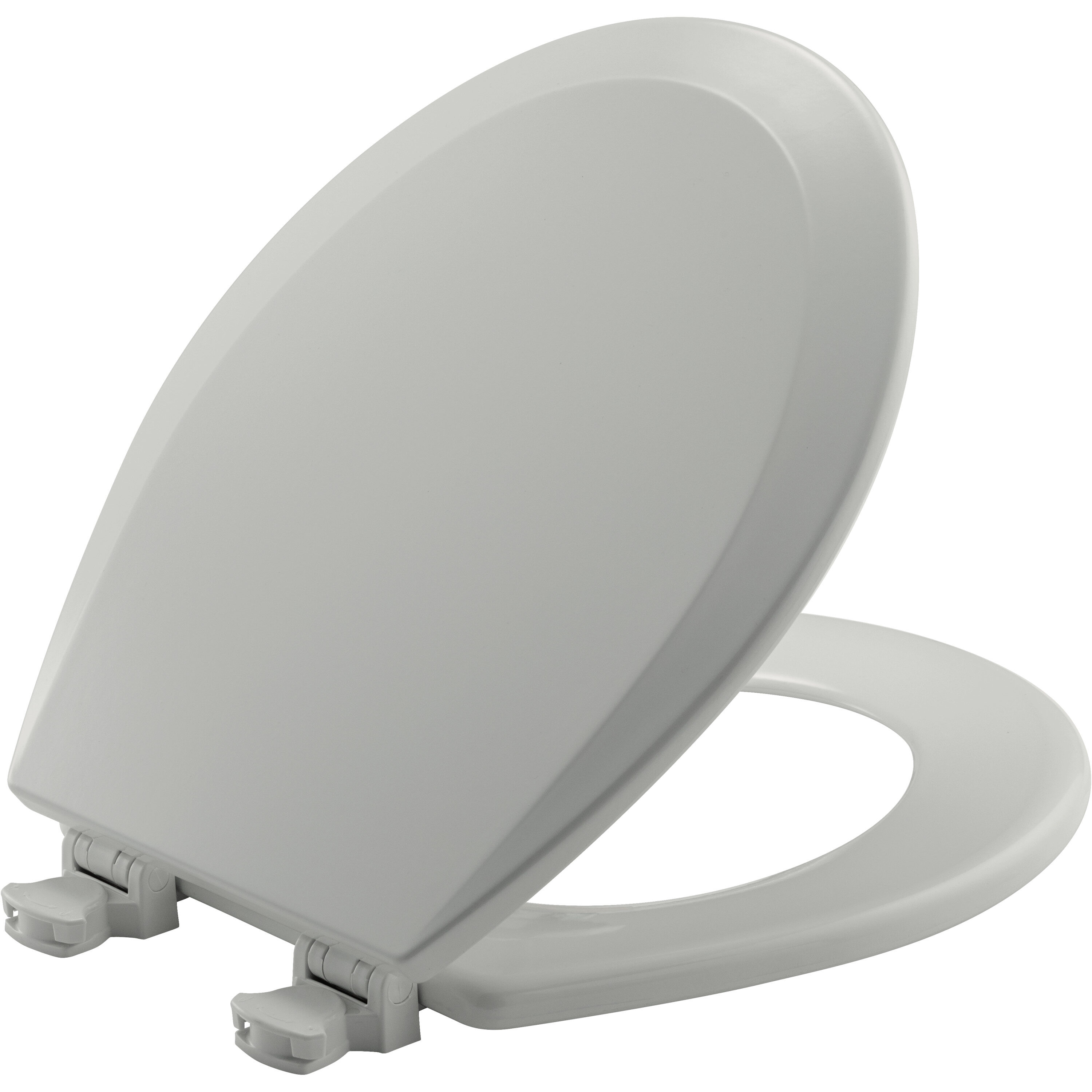 Asiento de baño redondo en gris hielo de madera fácil de limpiar Bemis 500EC 062