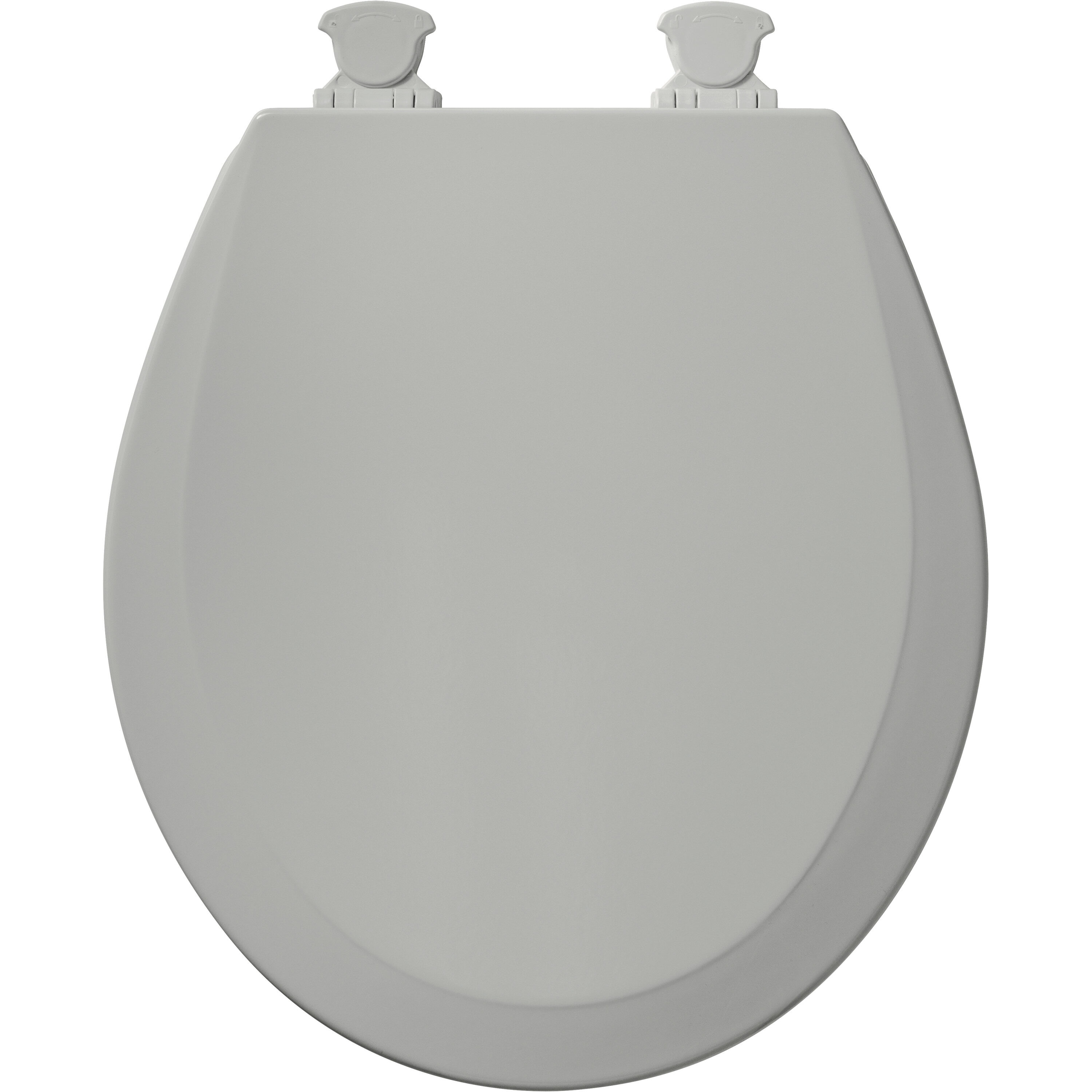Asiento de baño redondo en gris hielo de madera fácil de limpiar Bemis 500EC 062