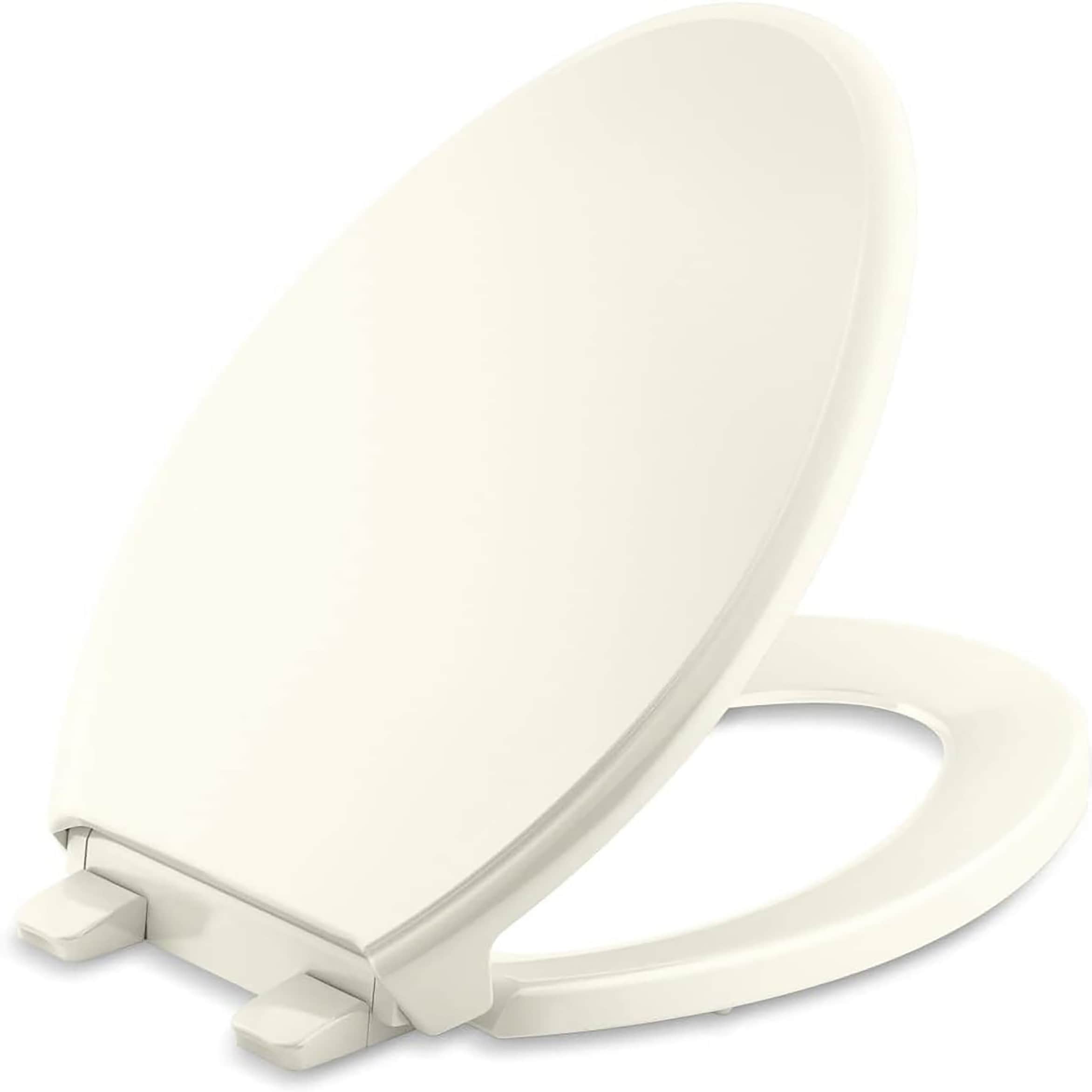 Asiento de baño alargado de plástico color hueso KOHLER 4733-RL-96