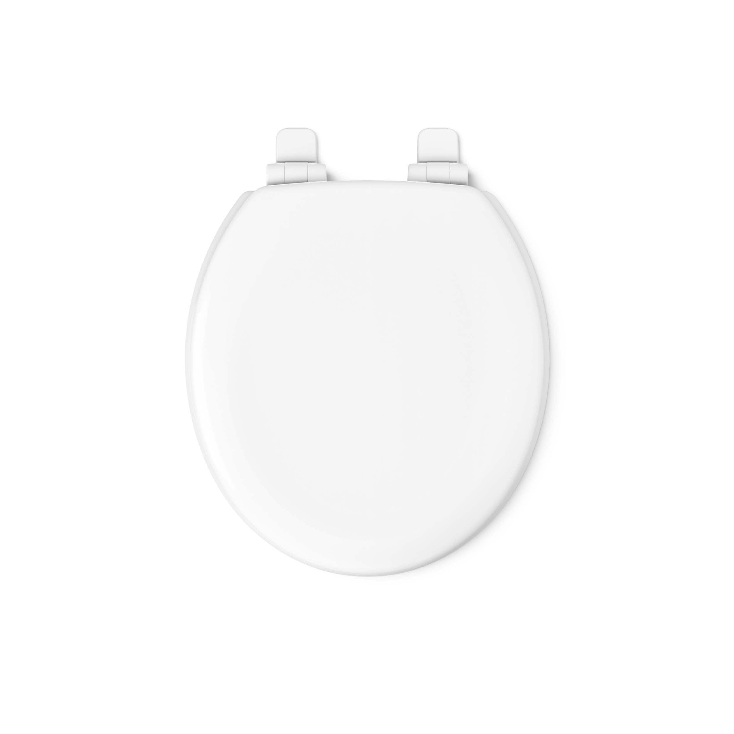 Asiento de inodoro redondo de cierre suave de madera blanca Stonewood de KOHLER K-20467-0