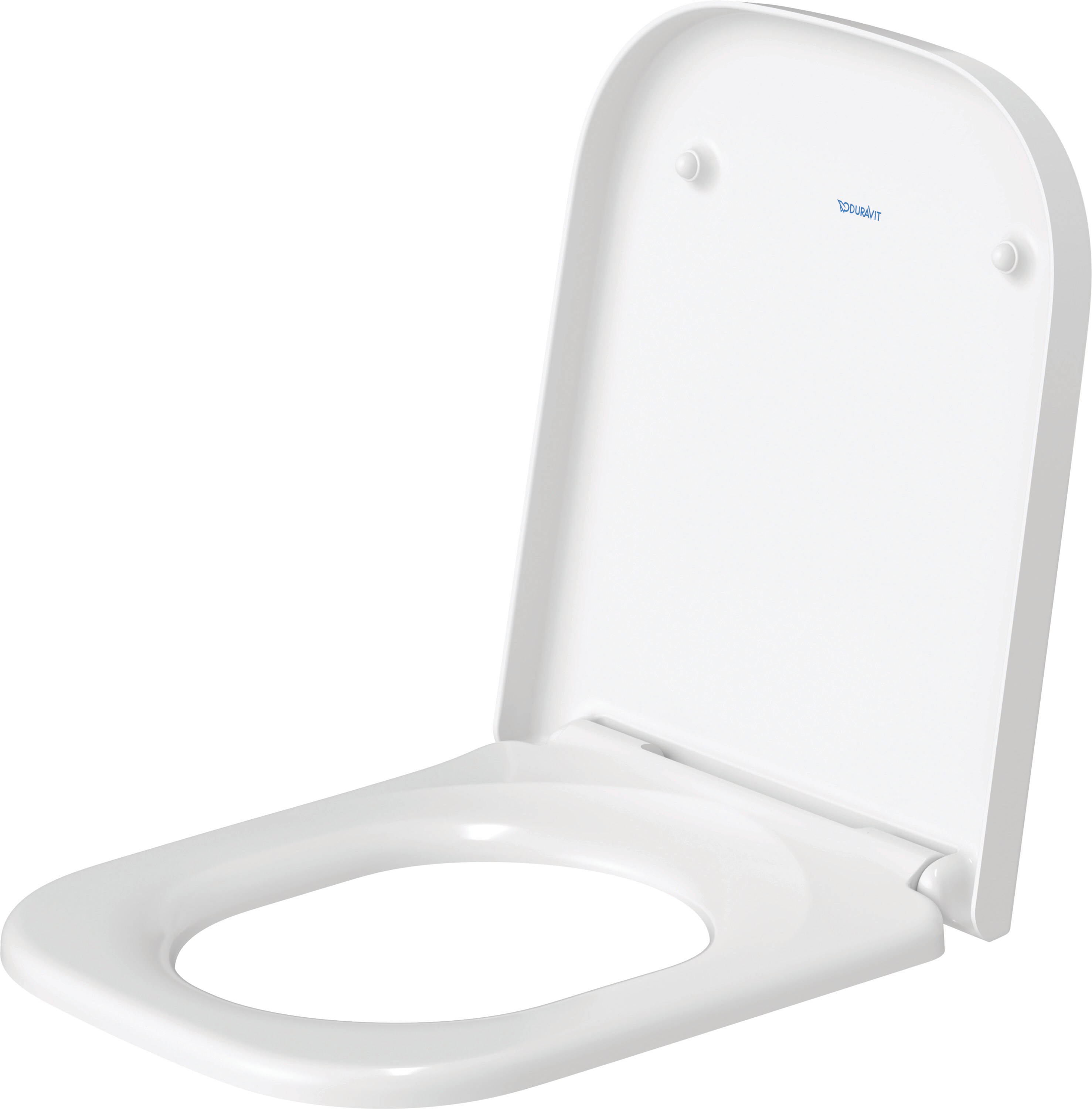 Asiento de baño alargado de plástico blanco con cierre suave Duravit Happy D.2 0064590000