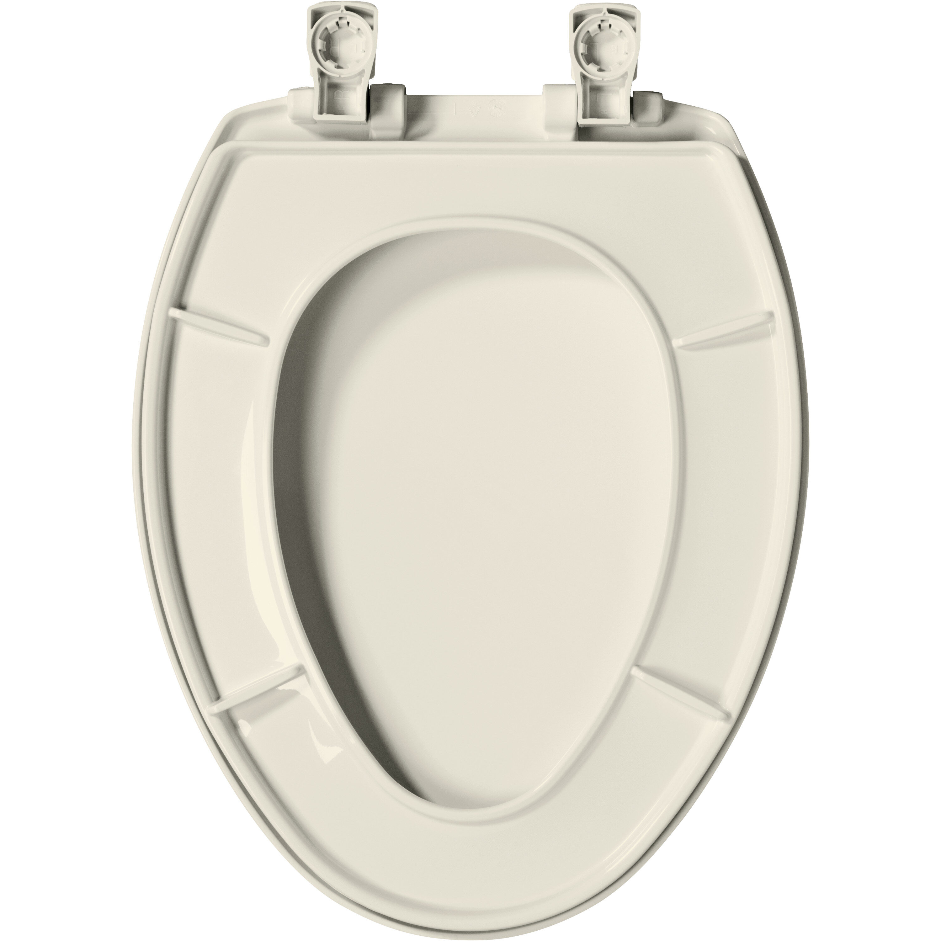 Asiento de Inodoro alargado con cierre suave para una limpieza fácil en plástico color Galleta Bemis 7300SLEC 346.