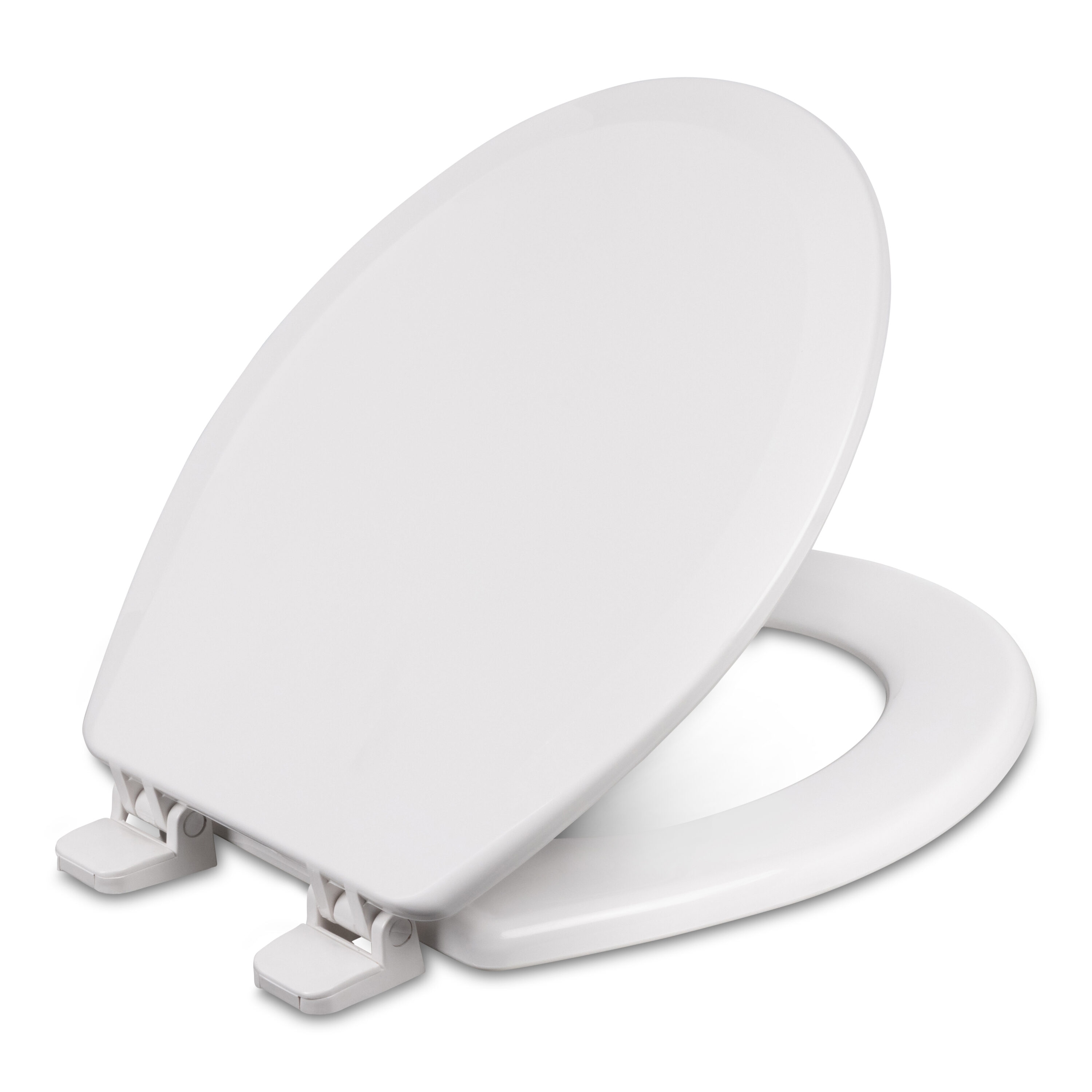 Asiento de baño redondo de madera blanco Centoco DS700-001