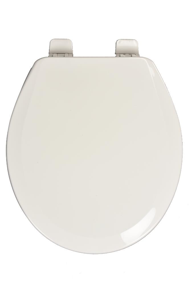 Asiento de baño redondo de madera blanco Centoco DS700-001