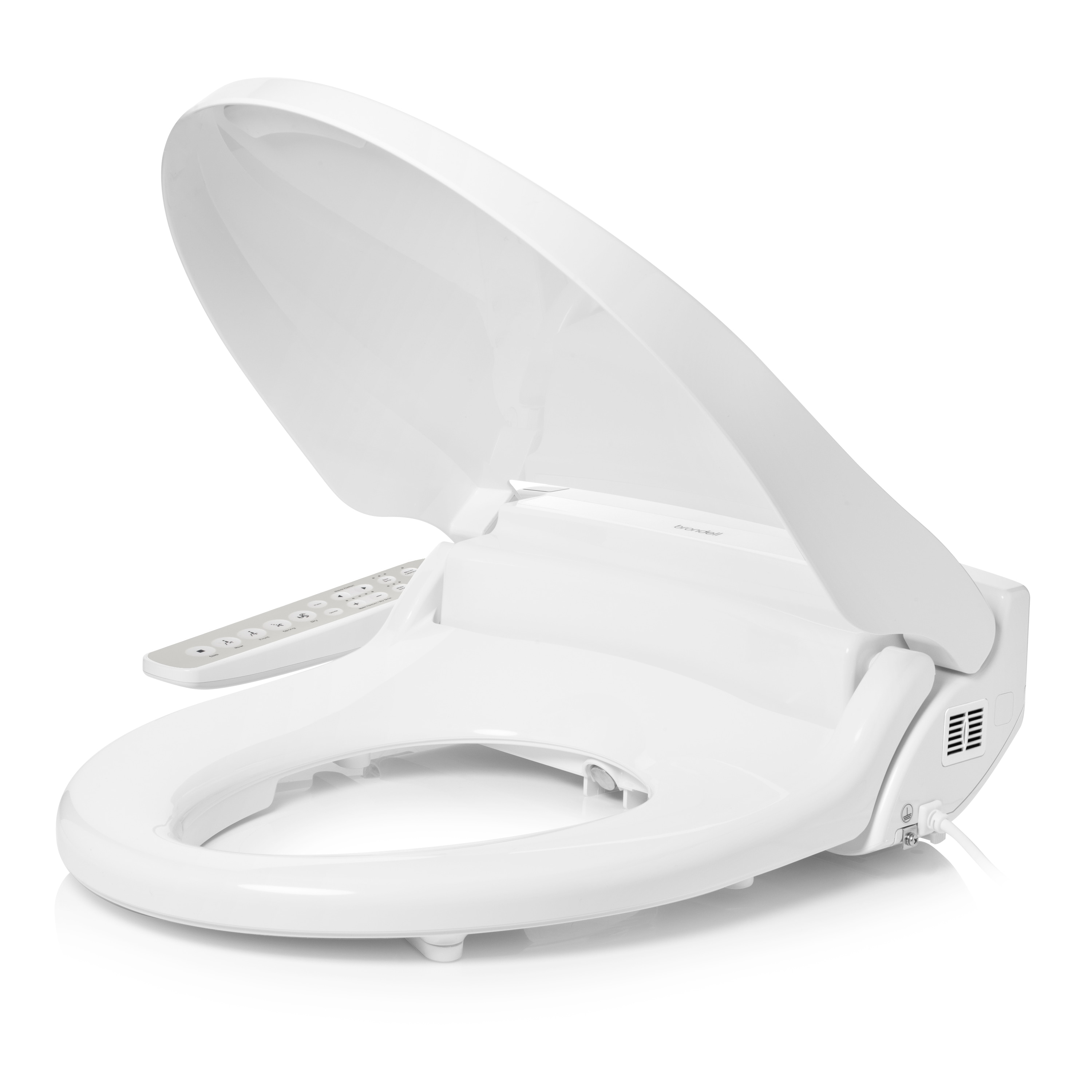Asiento de Bidet con Calentador y Cierre Suave Redondo de Plástico Blanco Brondell DR801-RW