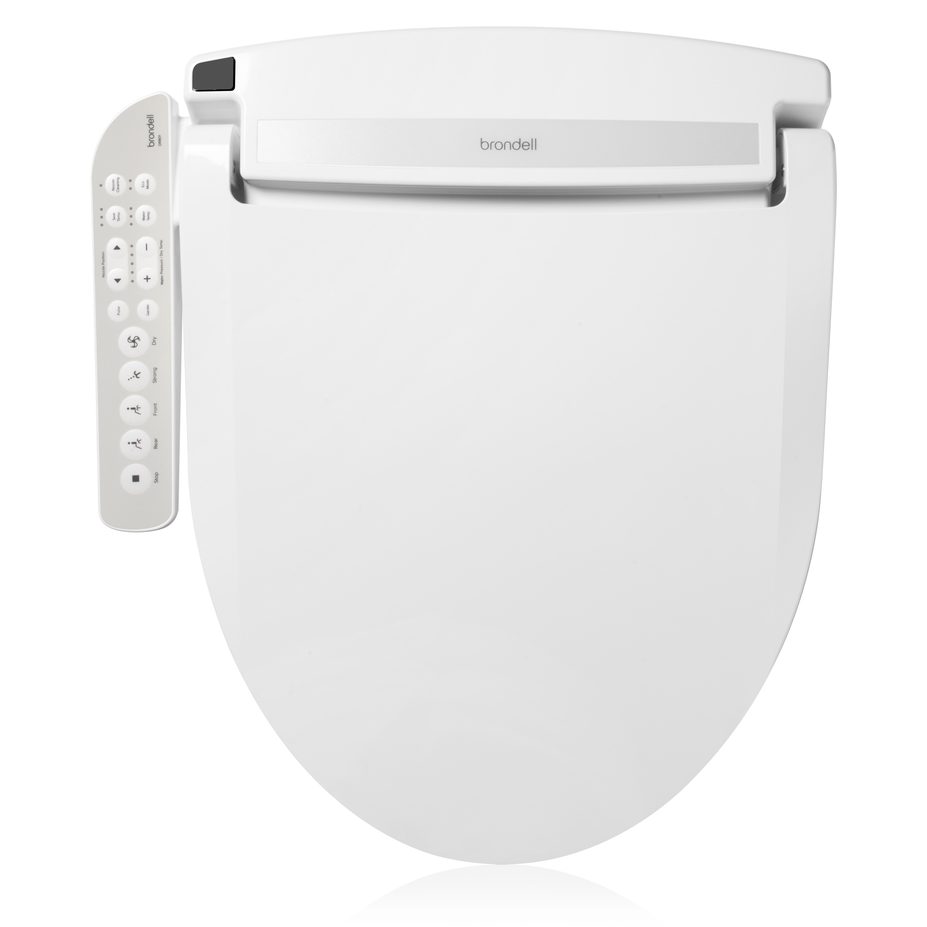 Asiento de Bidet con Calentador y Cierre Suave Redondo de Plástico Blanco Brondell DR801-RW