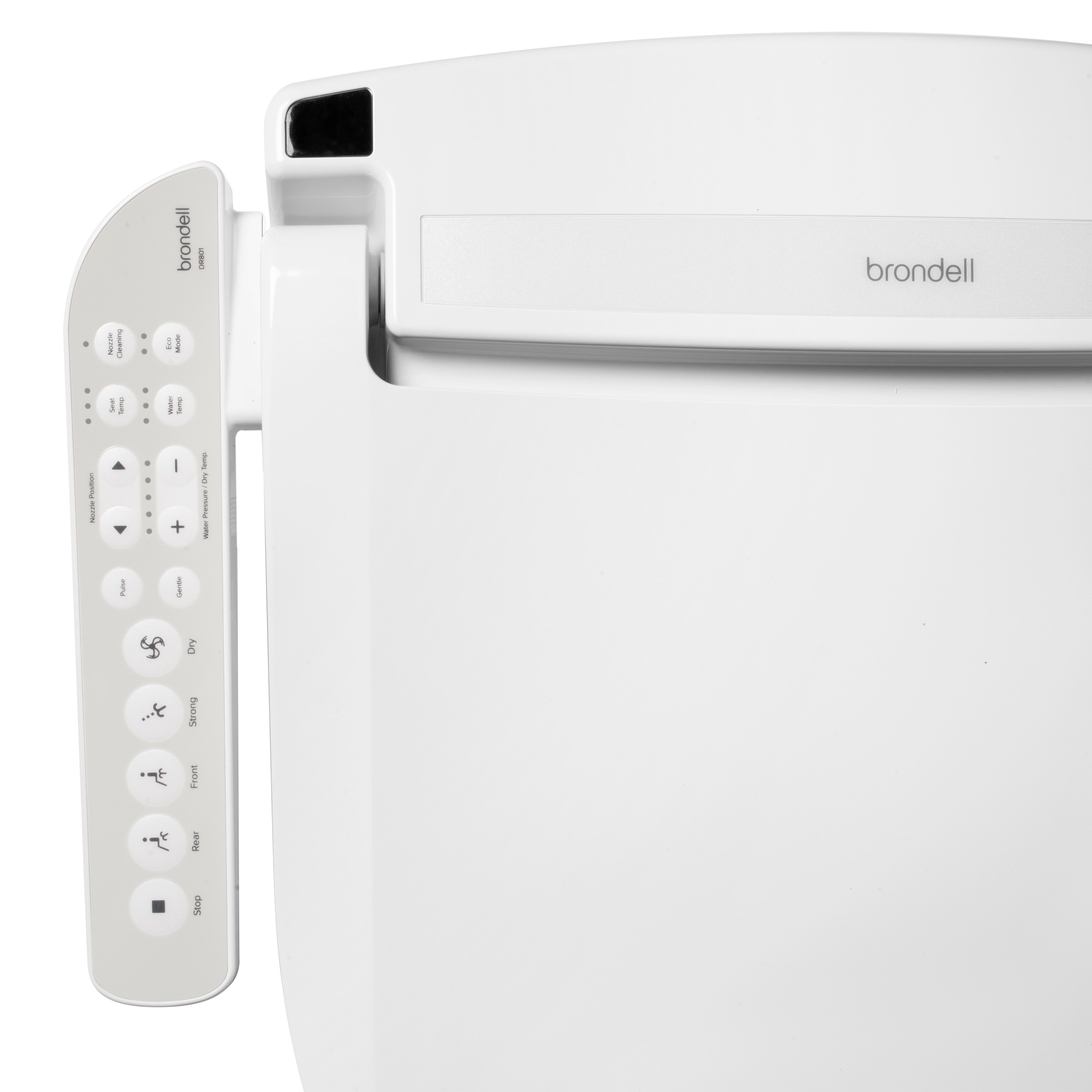 Asiento de Bidet con Calentador y Cierre Suave Redondo de Plástico Blanco Brondell DR801-RW