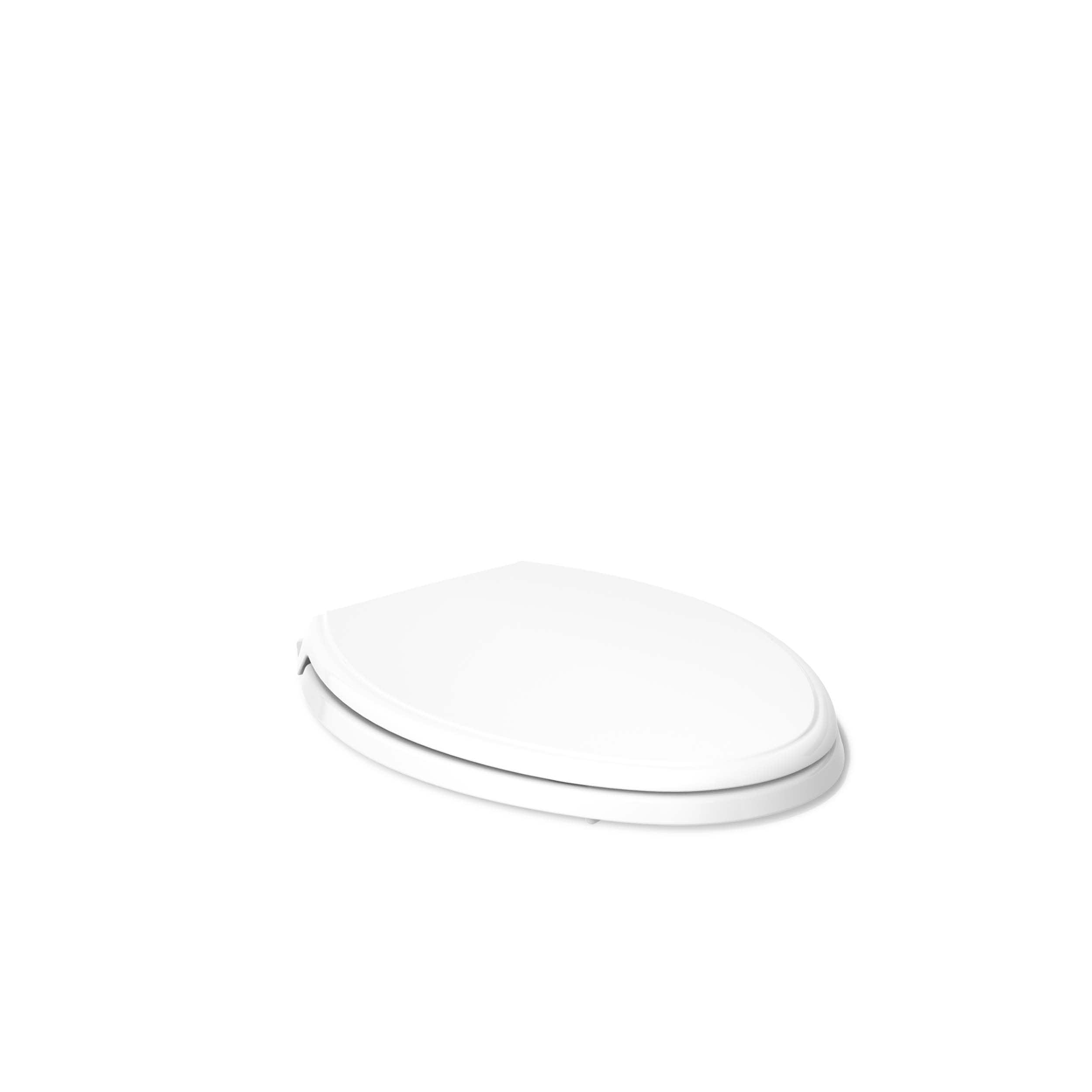Asiento de inodoro alargado de cierre suave de plástico blanco KOHLER 4733-RL-0