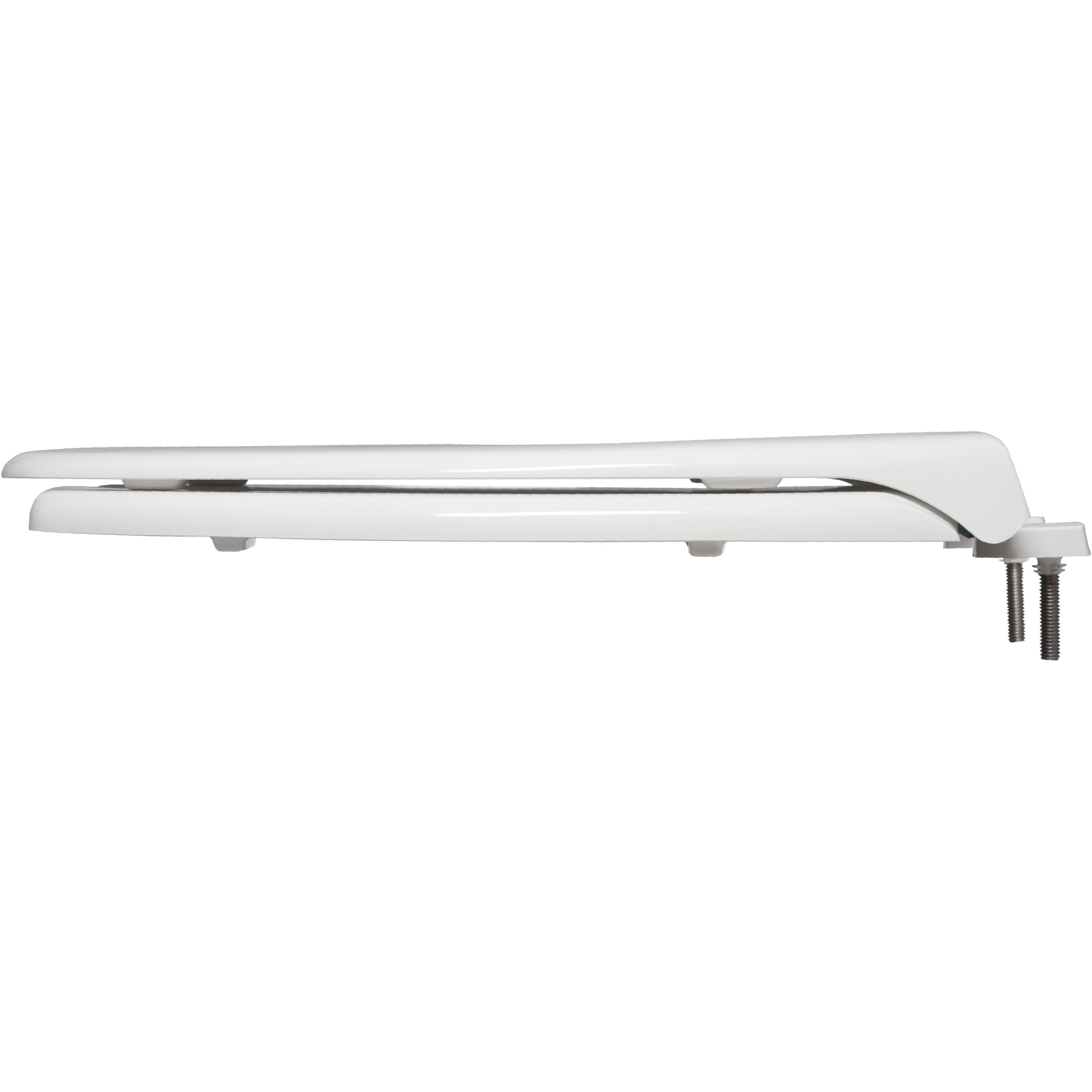 Asiento de inodoro alargado de plástico blanco Bemis 7850TDG 000