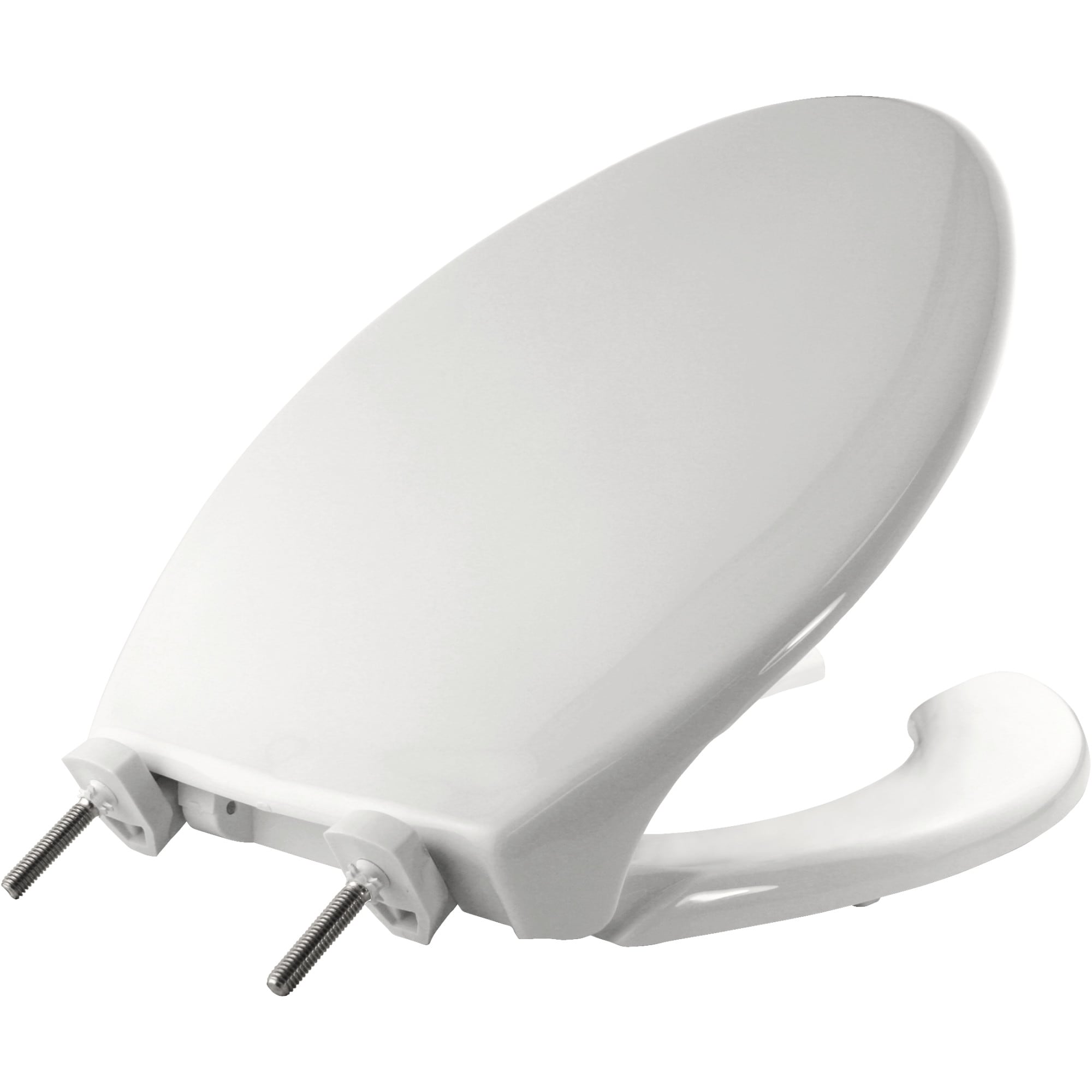 Asiento de inodoro alargado de plástico blanco Bemis 7850TDG 000