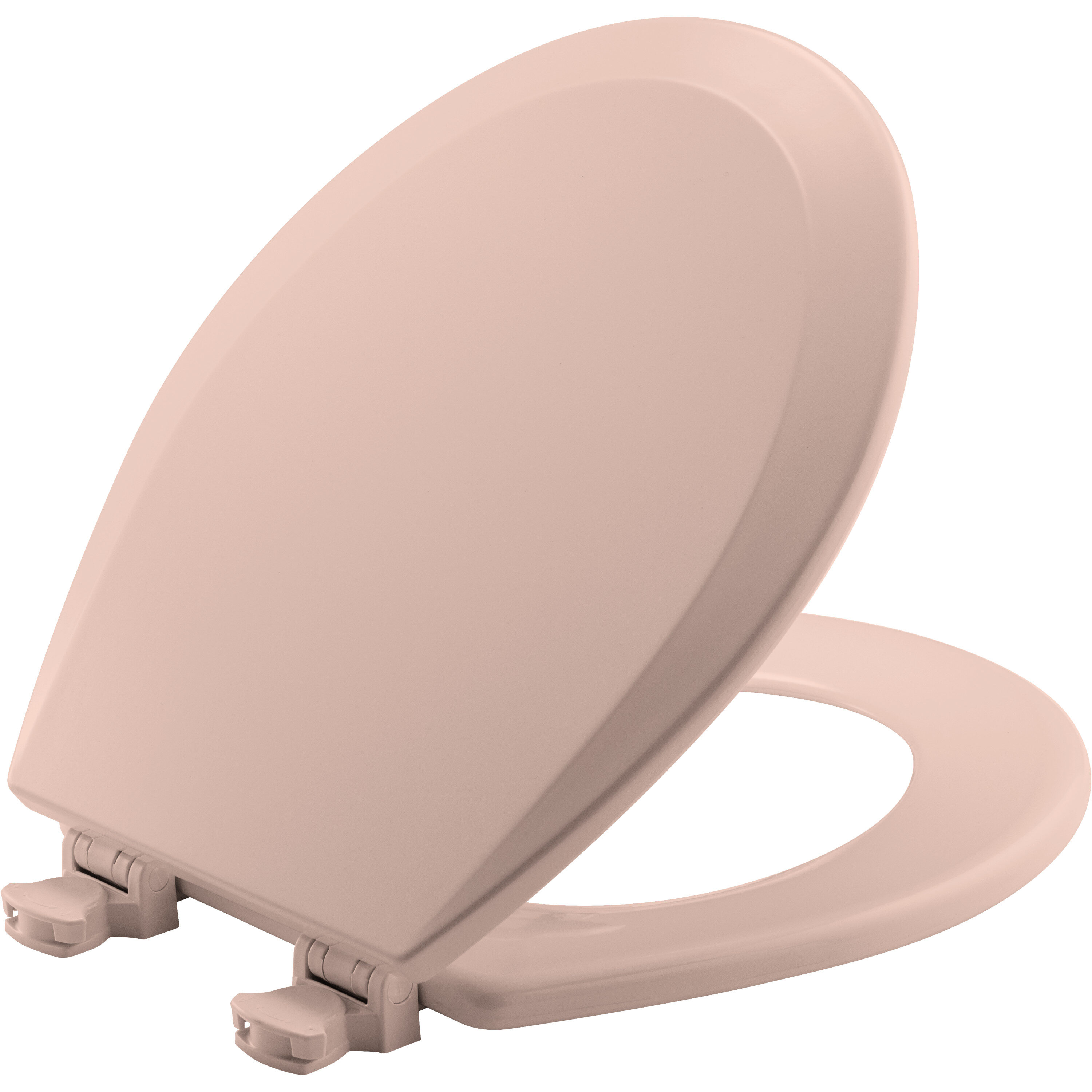 Asiento de inodoro redondo rosa de madera fácil de limpiar Bemis 500EC 063