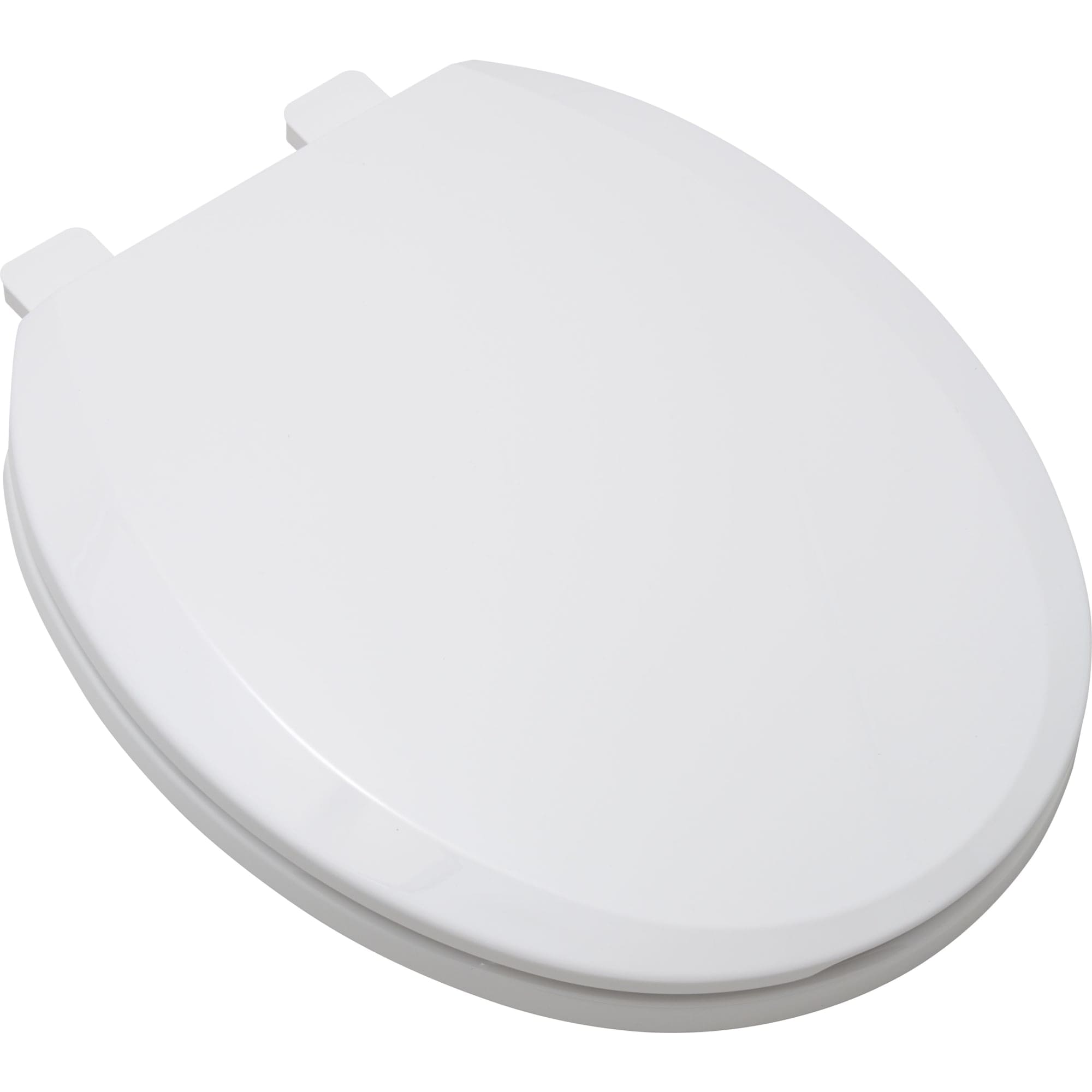 Asiento de baño redondo de plástico blanco con cierre suave - PROFLO PFTSEC1000WH