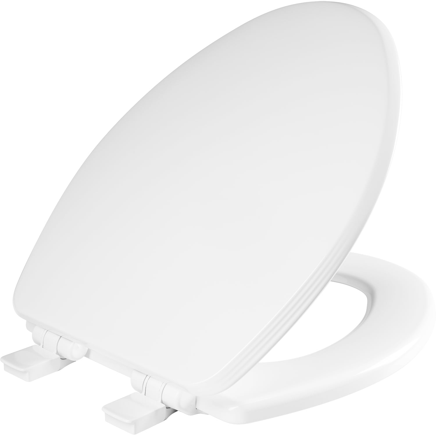 Asiento de baño redondo blanco suave con cierre silencioso de madera Ashland de Bemis