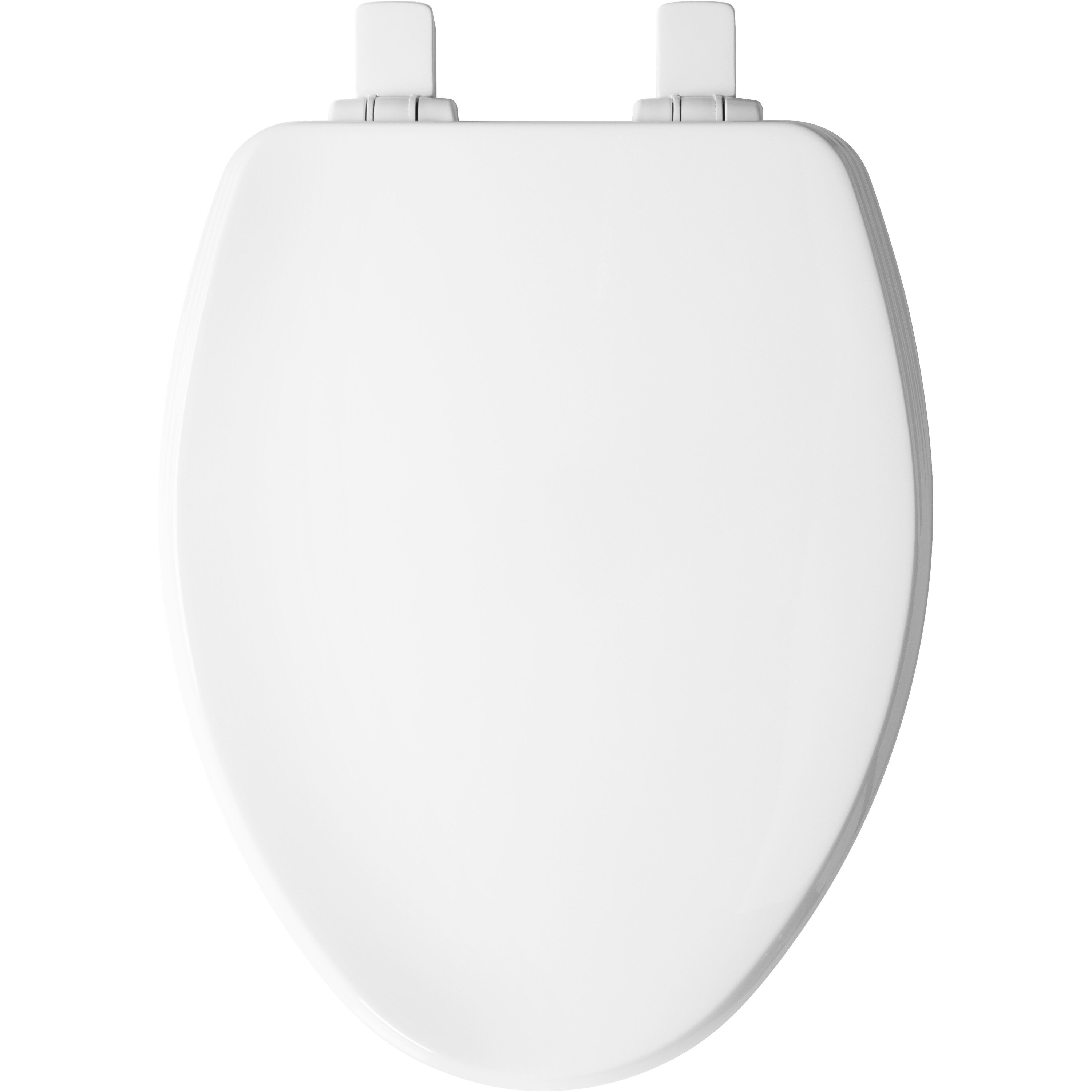 Asiento de baño redondo blanco suave con cierre silencioso de madera Ashland de Bemis