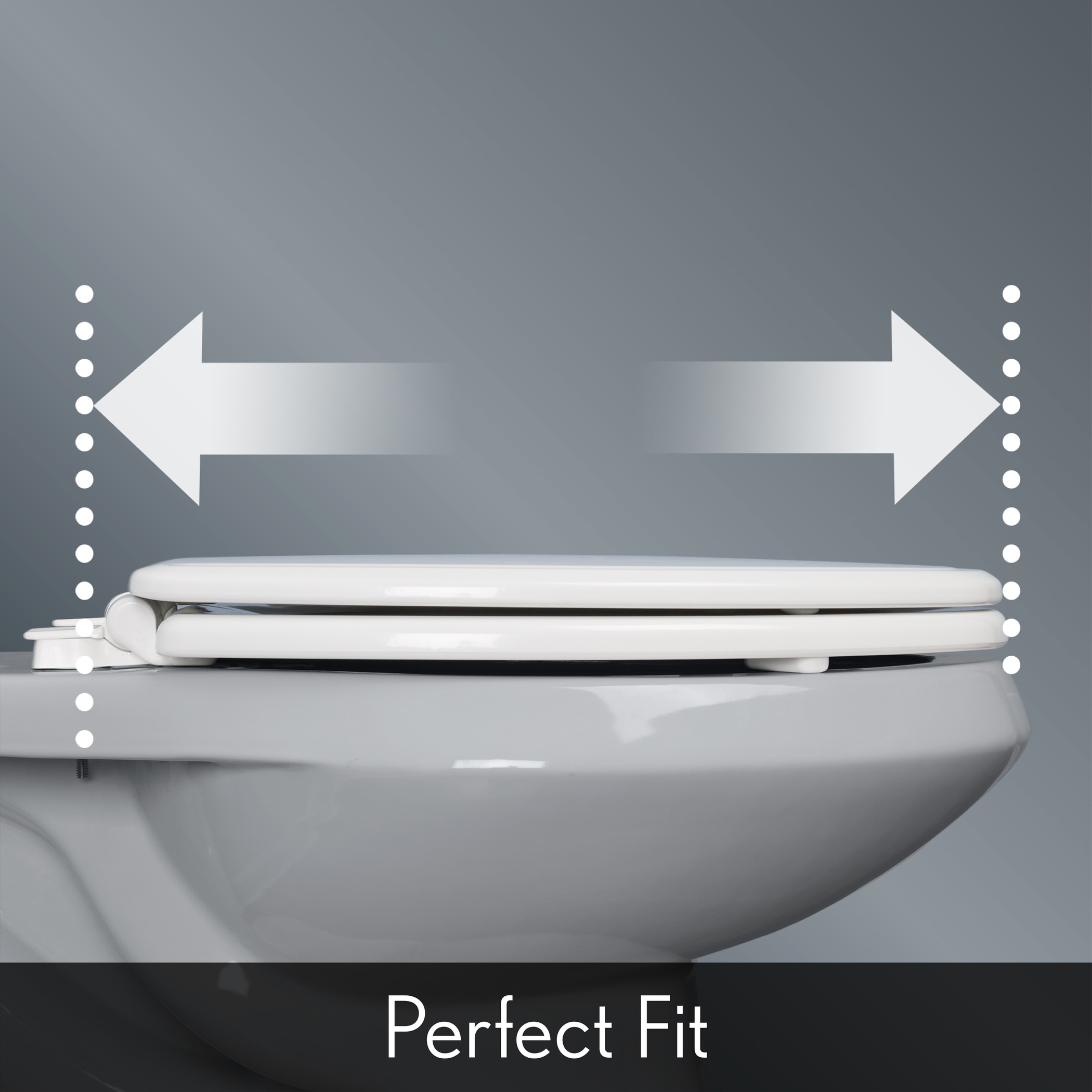 Asiento de baño redondo blanco suave con cierre silencioso de madera Ashland de Bemis