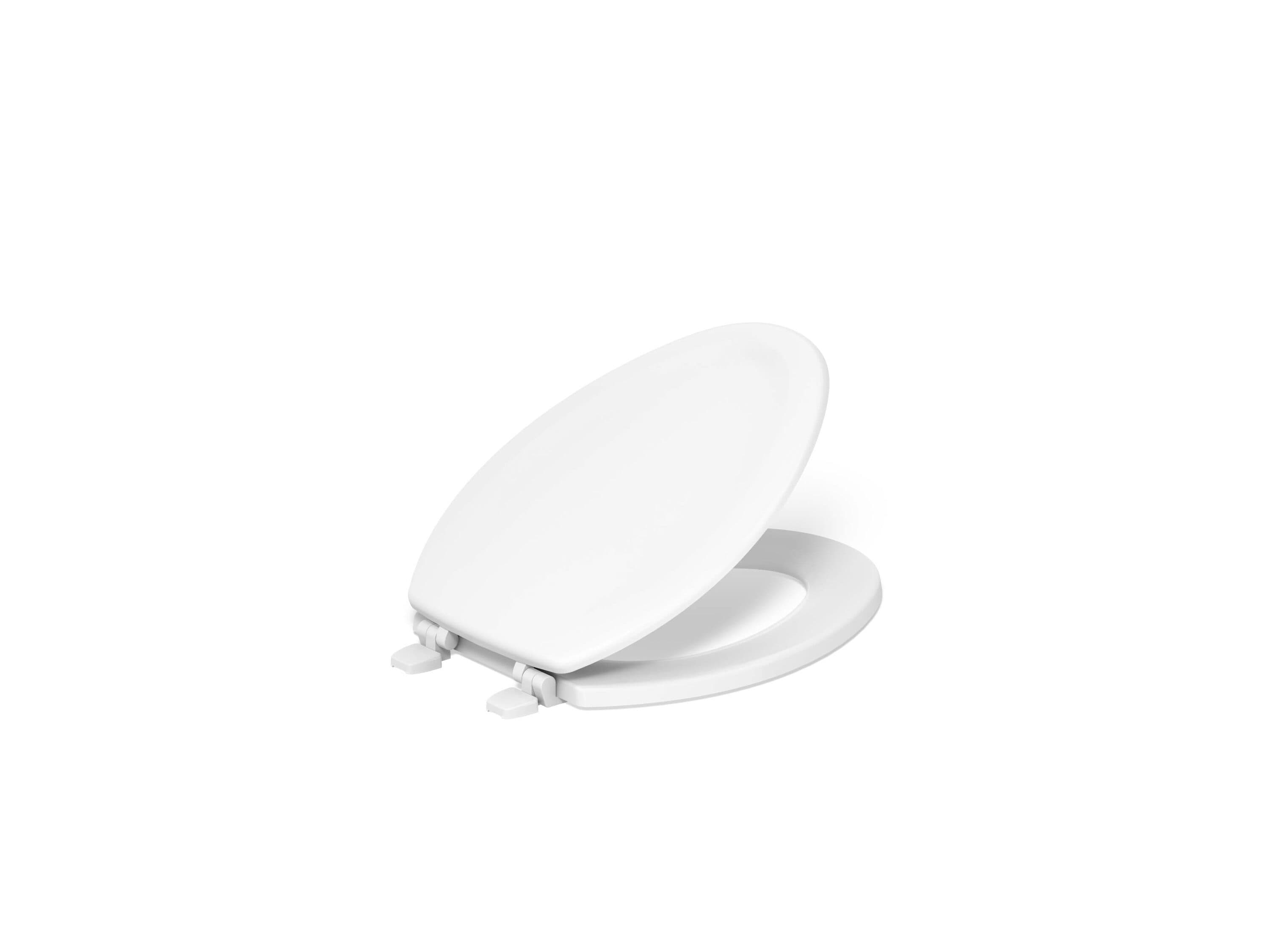 Asiento de inodoro alargado de madera blanca Stonewood KOHLER 4647-0