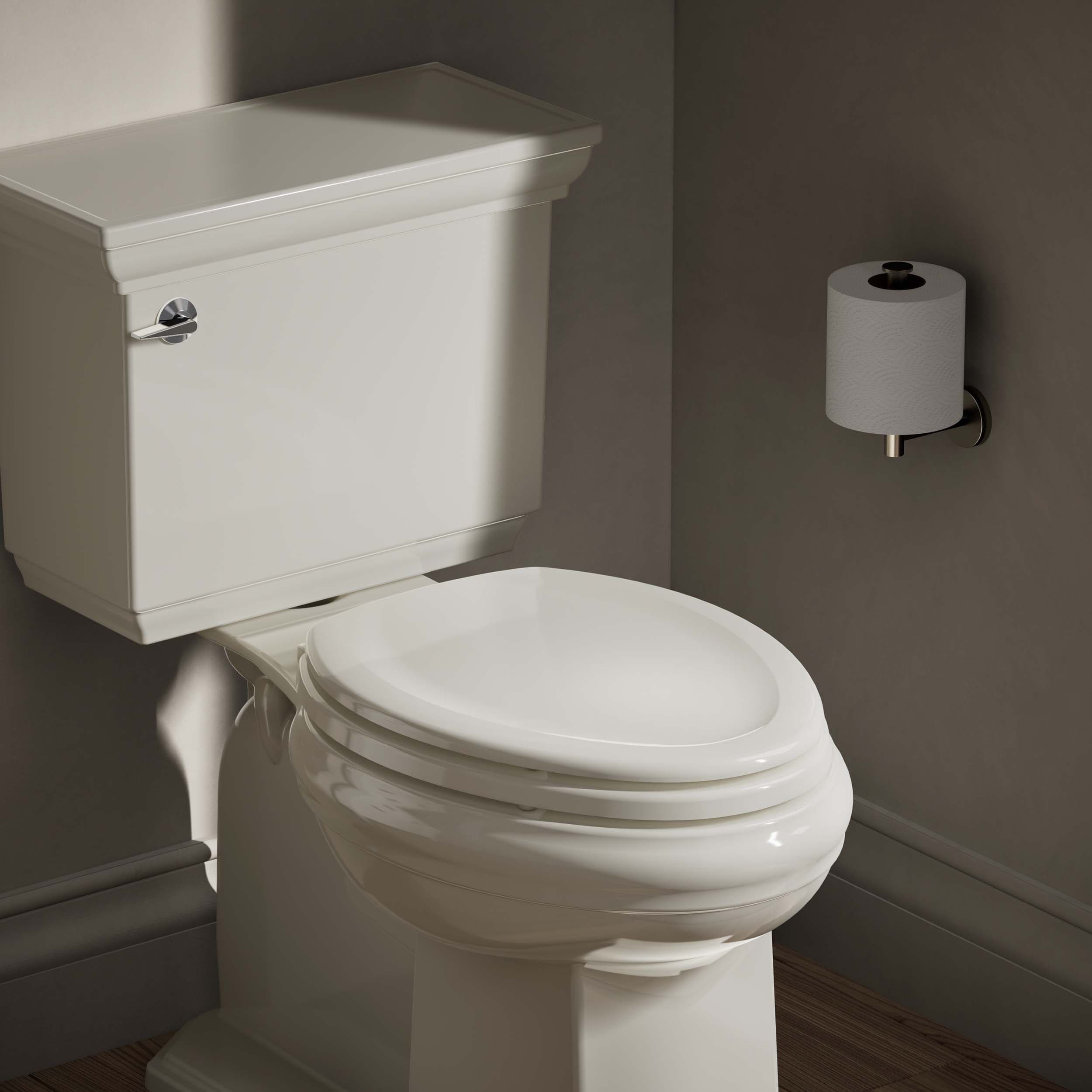 Asiento de inodoro alargado de madera Almond Stonewood de KOHLER 4647-47.