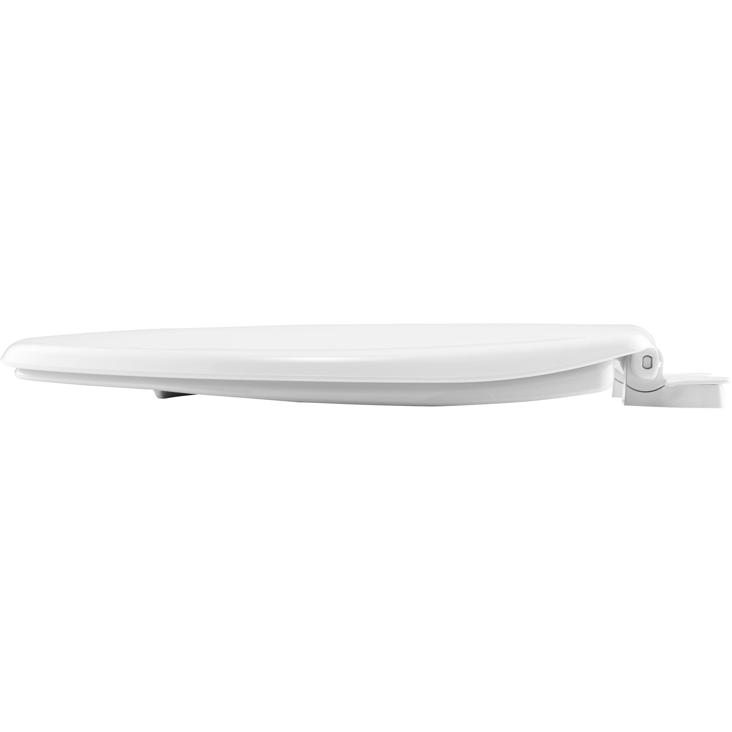 Asiento de baño redondo blanco de plástico fácil de limpiar con cierre suave 730SLEC 000
