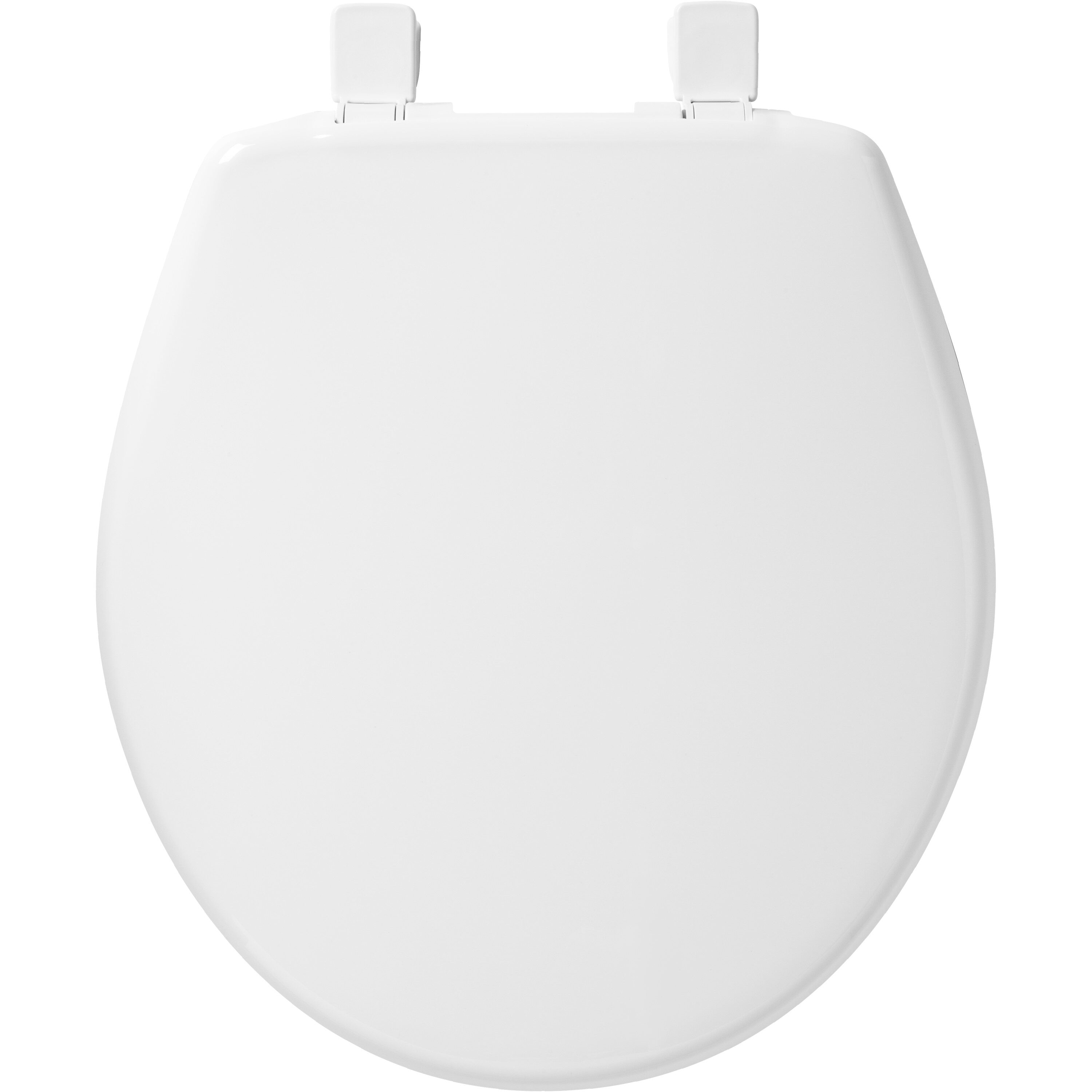 Asiento de baño redondo blanco de plástico fácil de limpiar con cierre suave 730SLEC 000