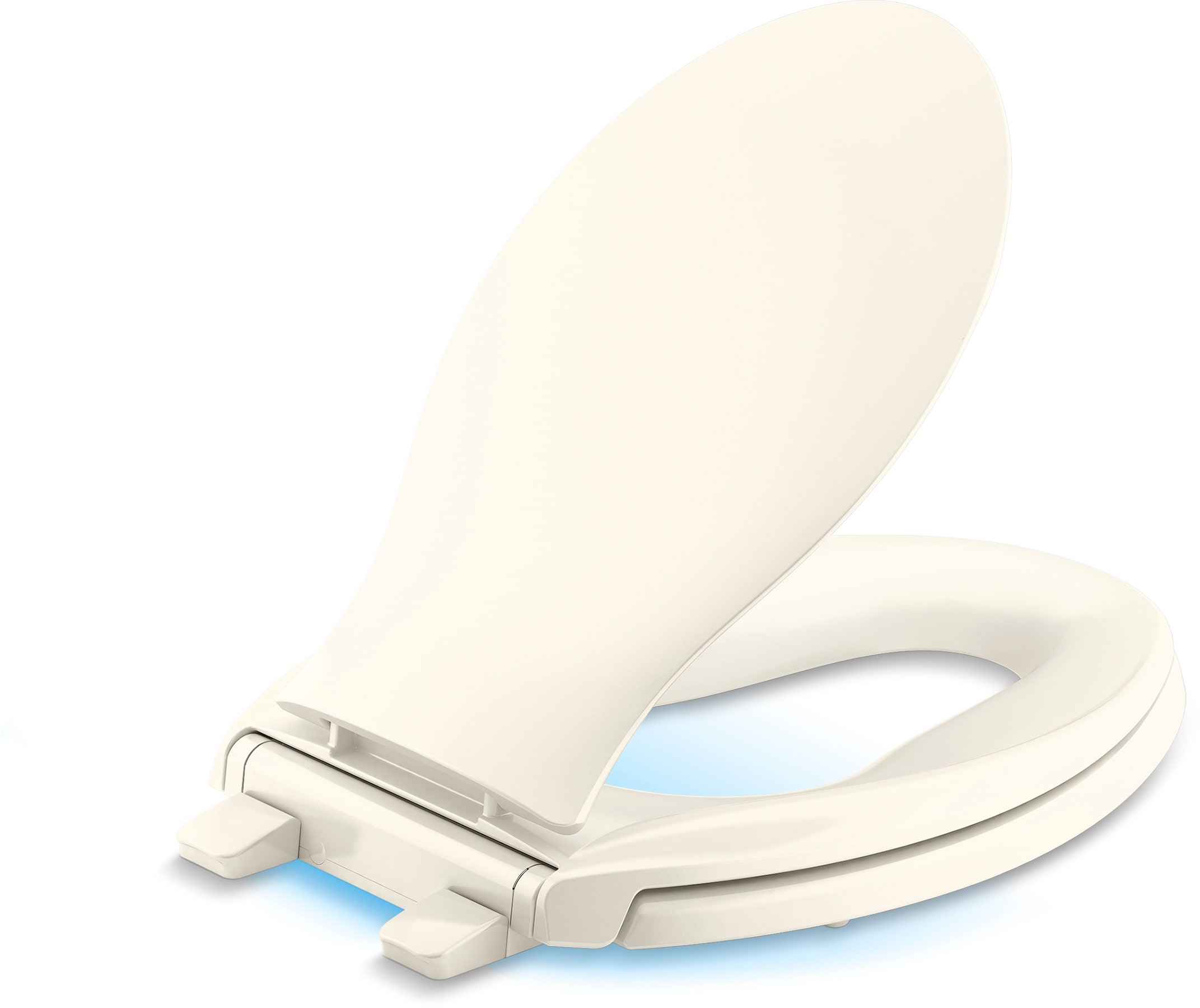 Asiento de inodoro alargado de cierre suave en plástico color crema Transitions KOHLER K-2599-RL-96