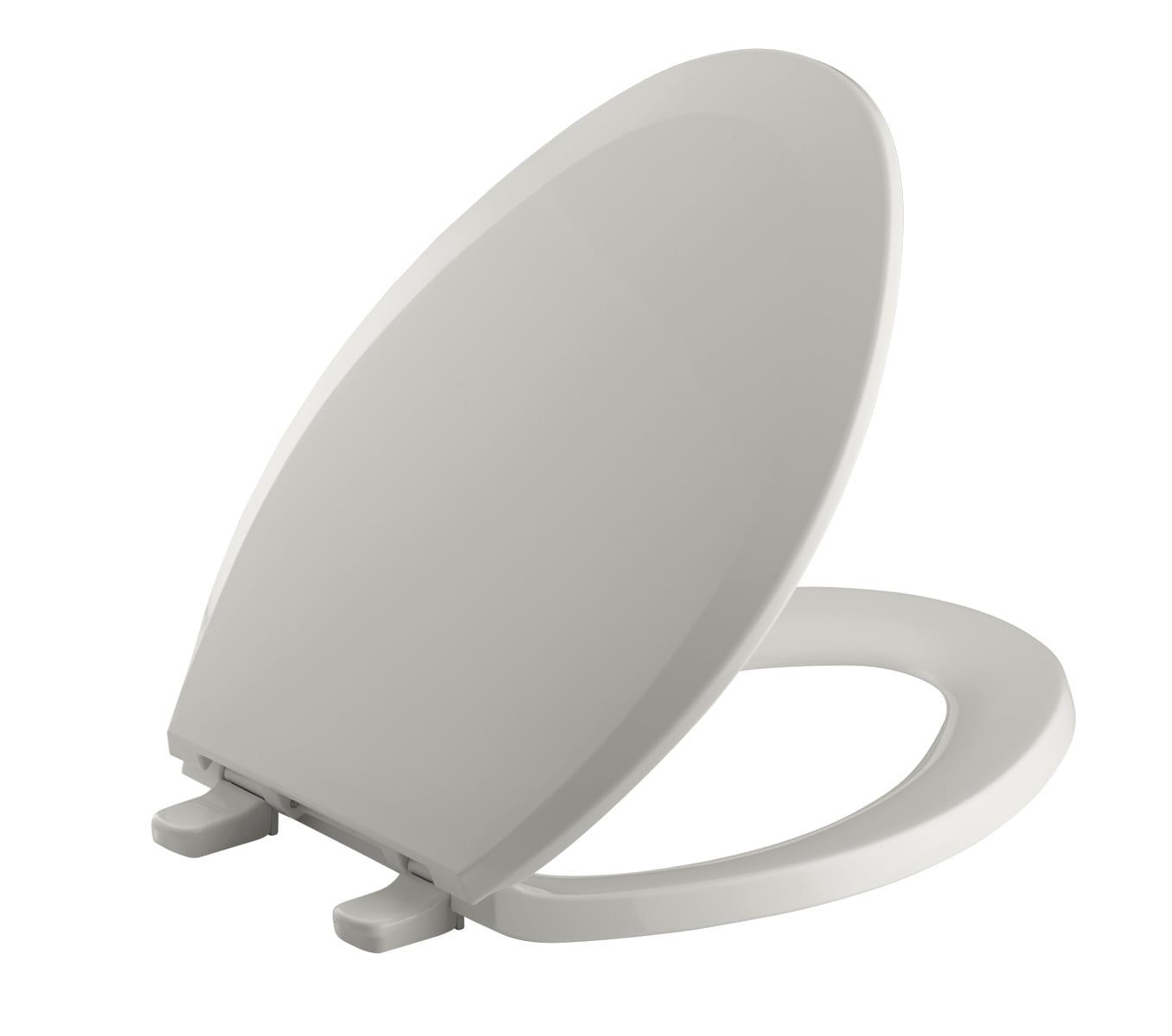 Asiento de baño alargado de plástico en color gris tierno KOHLER Lustra 4652-56