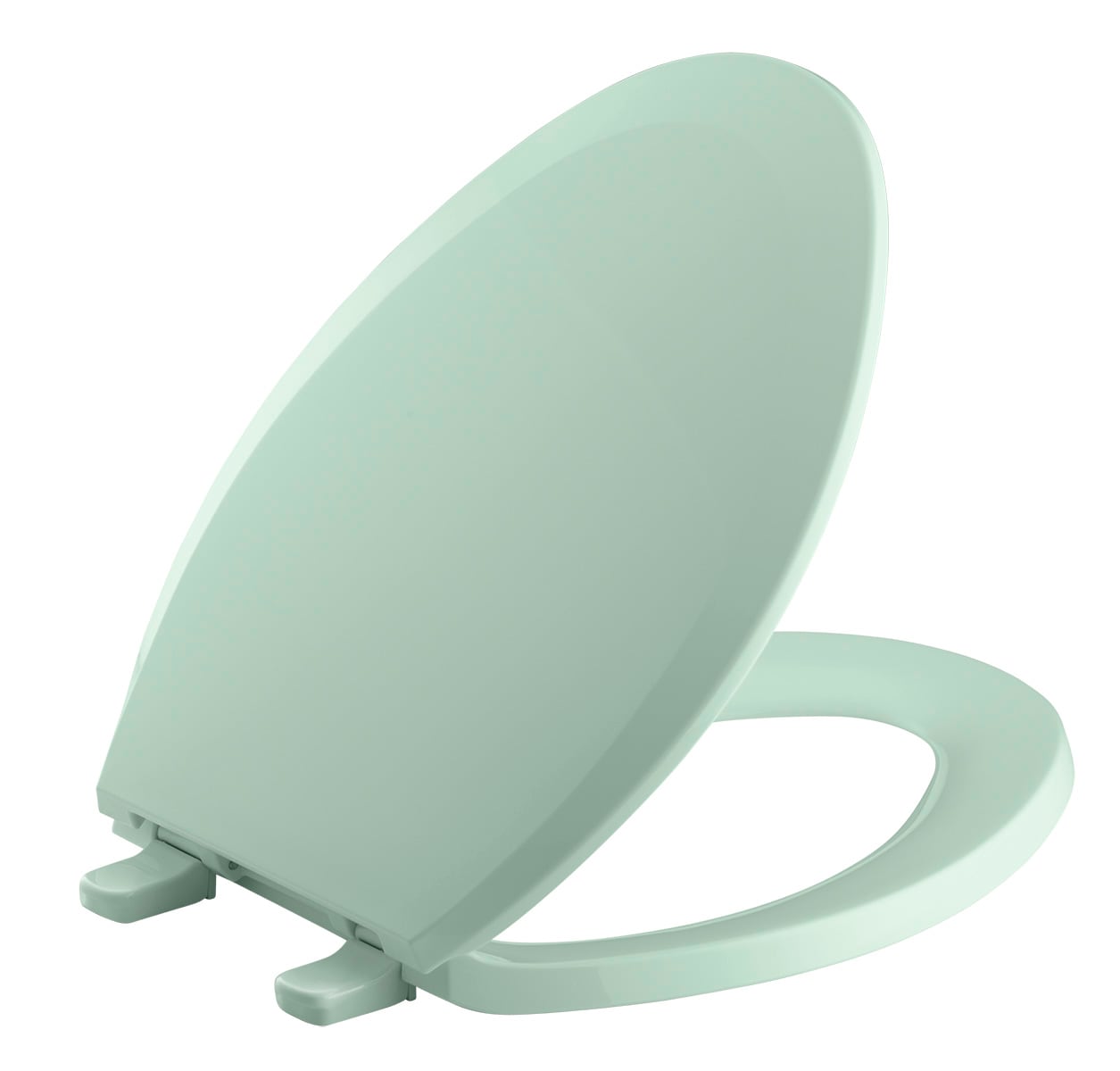 Asiento de baño alargado de plástico Lustra en color verde agua de mar 4652-71 de KOHLER