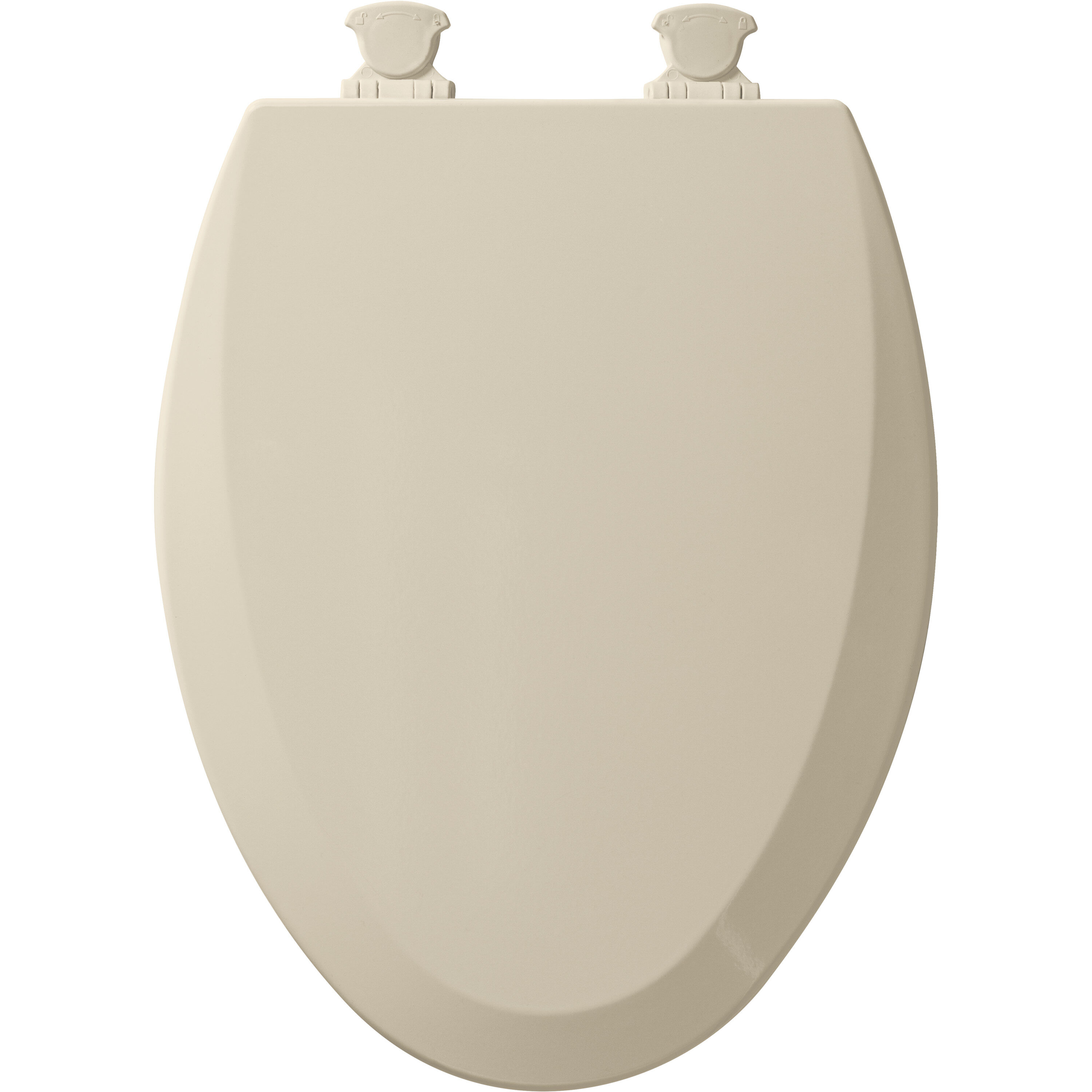 Asiento de baño alargado de madera color almendra de limpieza fácil Bemis 1500EC 146.