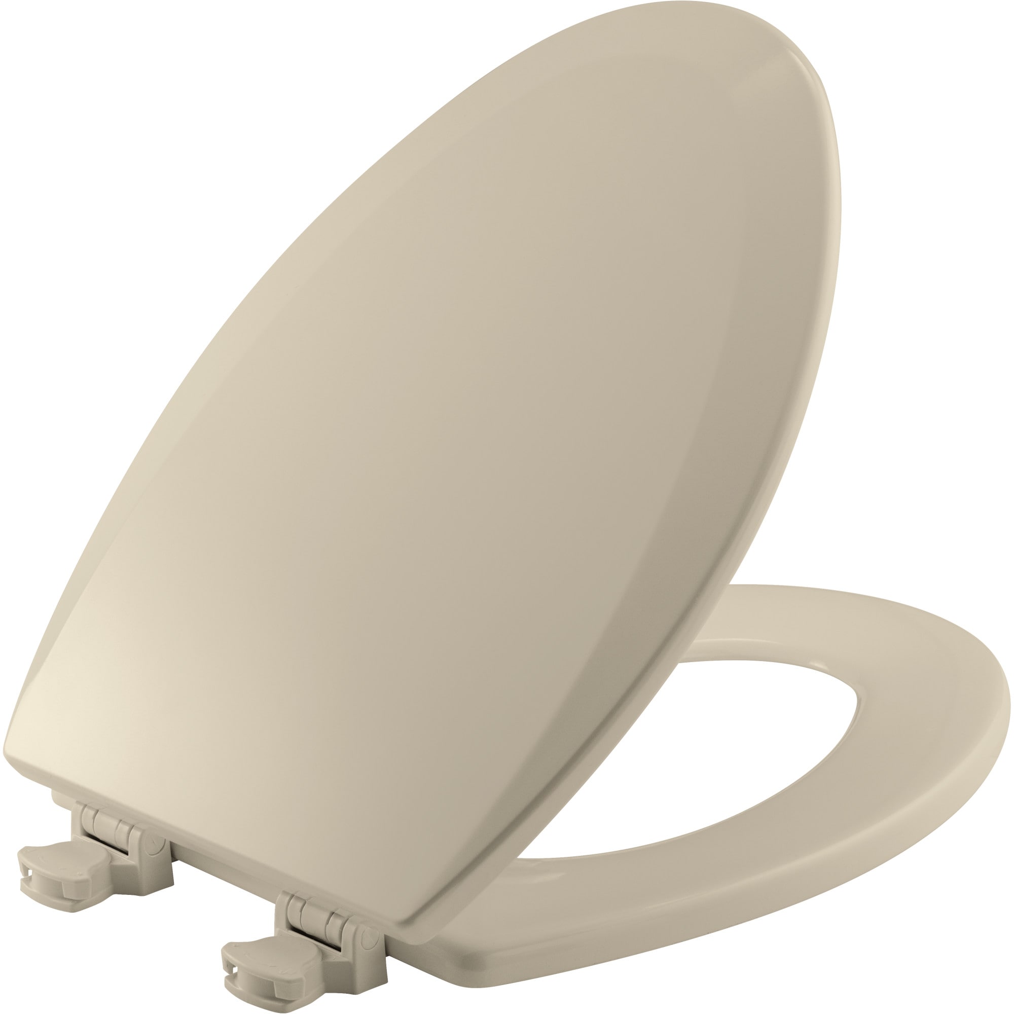 Asiento de baño alargado de madera color almendra de limpieza fácil Bemis 1500EC 146.